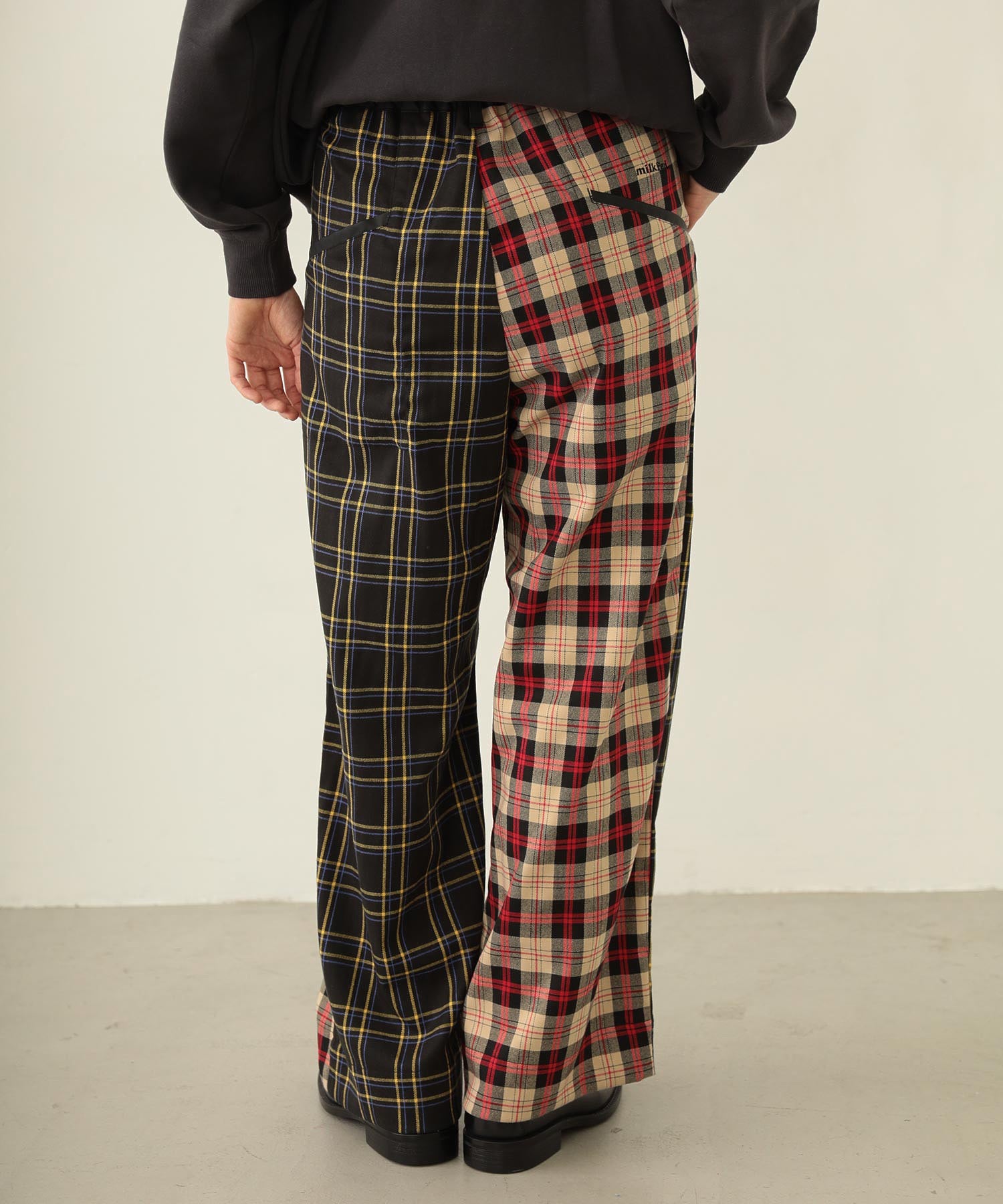 COMBINATION PLAID PANTS