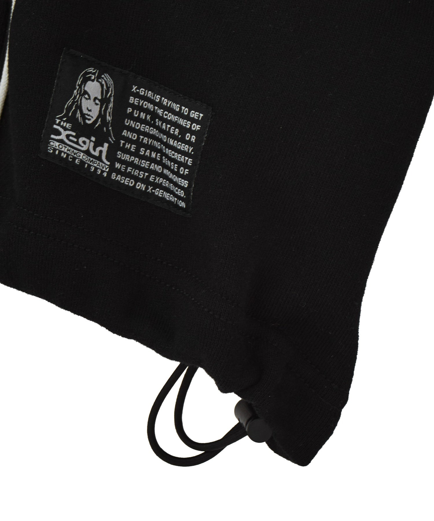 FACE LABEL HALF ZIP SWEAT TOP