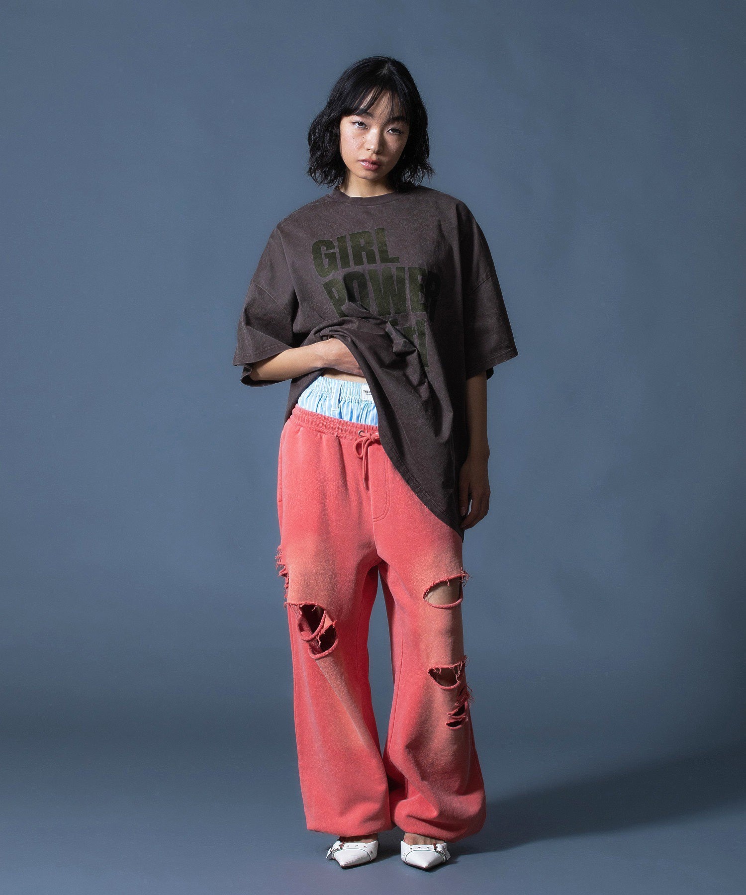 DISTRESSED BIG TEE DRESS