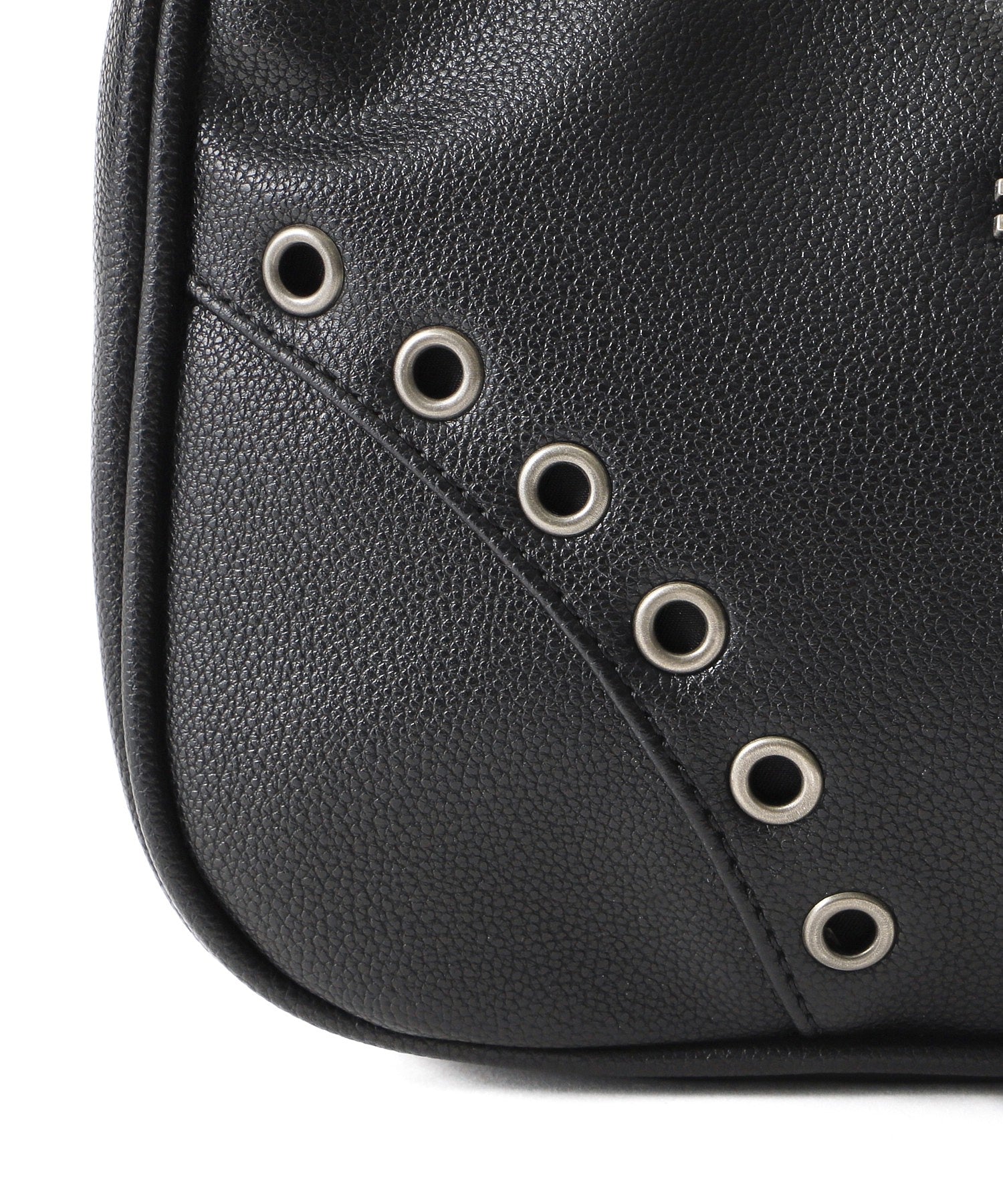 EYELET FAUX LEATHER HAND BAG