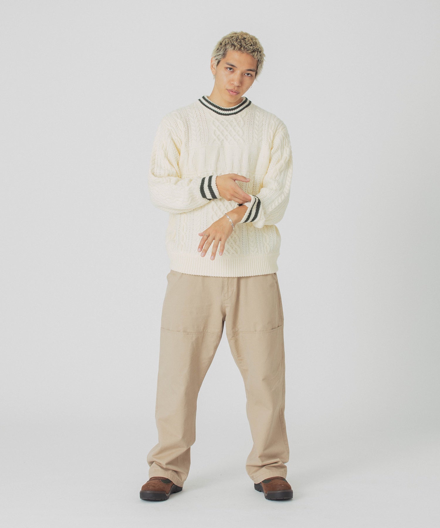 CABLE CREWNECK KNIT