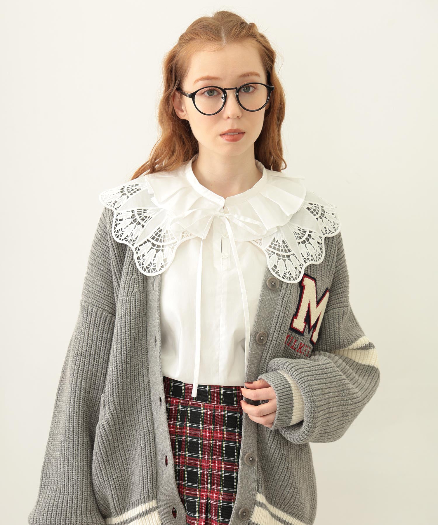 MULTI RUFFLE COLLAR BLOUSE