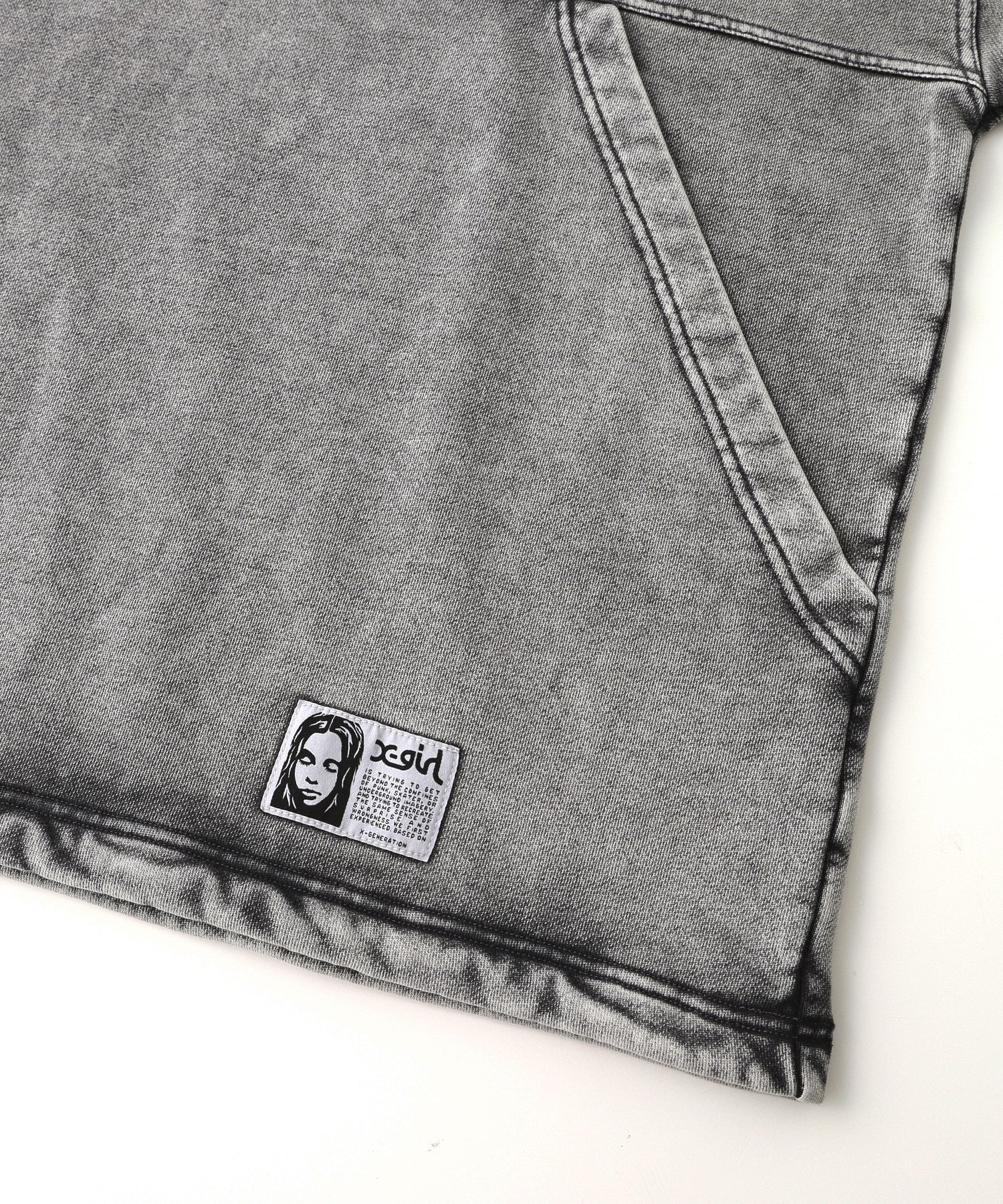 FADED FACE LABEL ANORAK SWEAT HOODIE