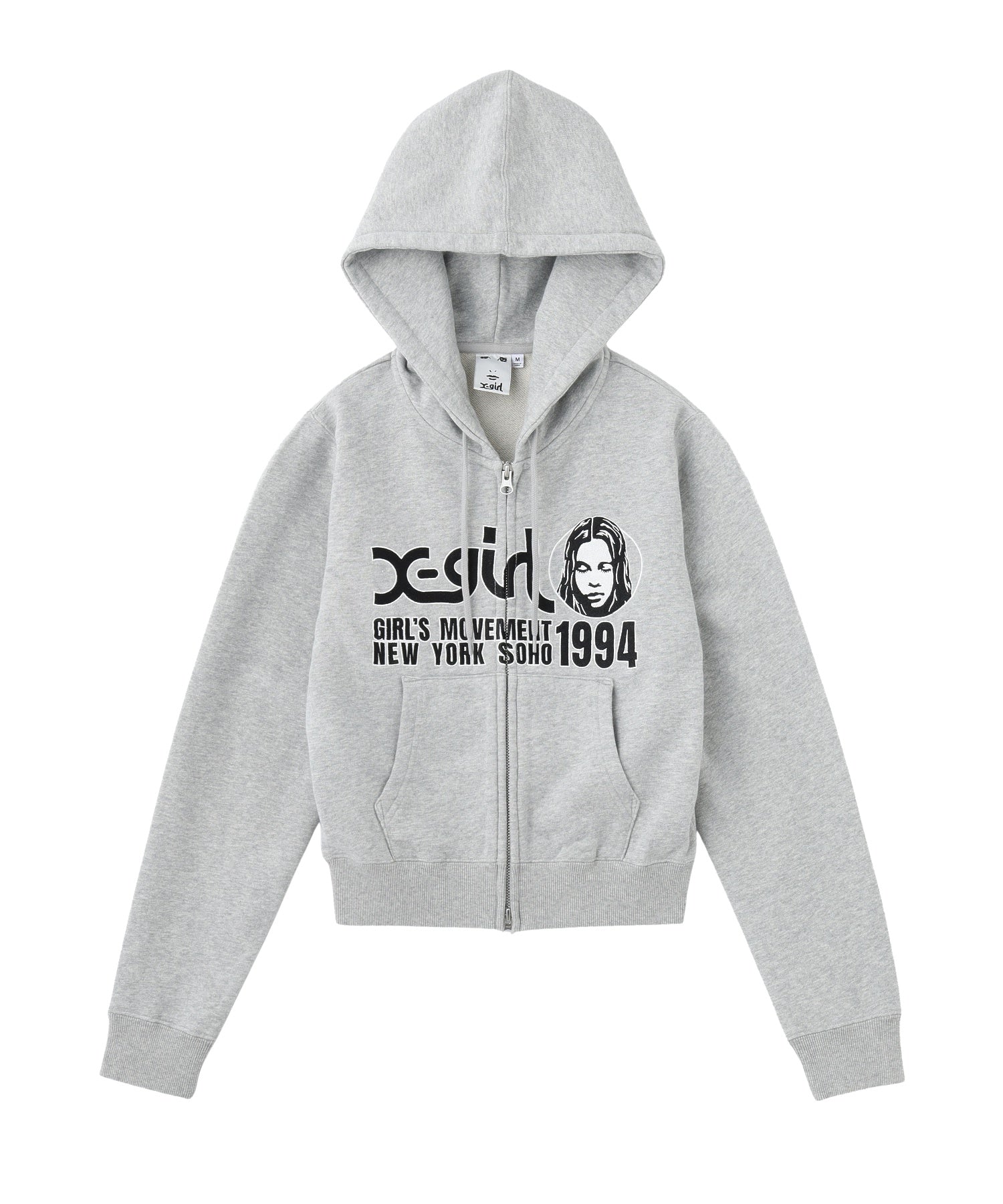 FACE AND LOGO COMPACT ZIP UP SWEAT HOODIE