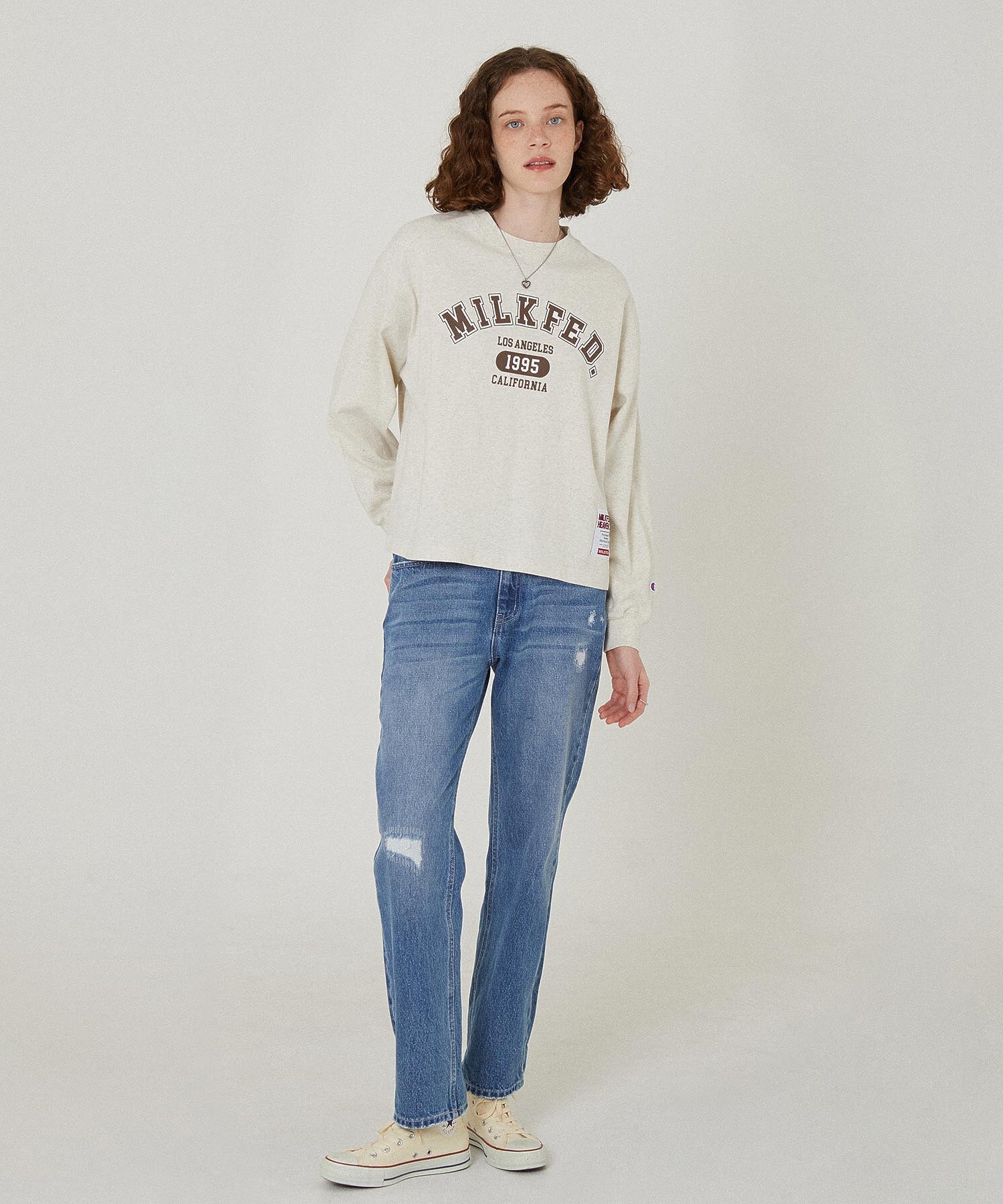 MILKFED.×CHAMPION LS TEE
