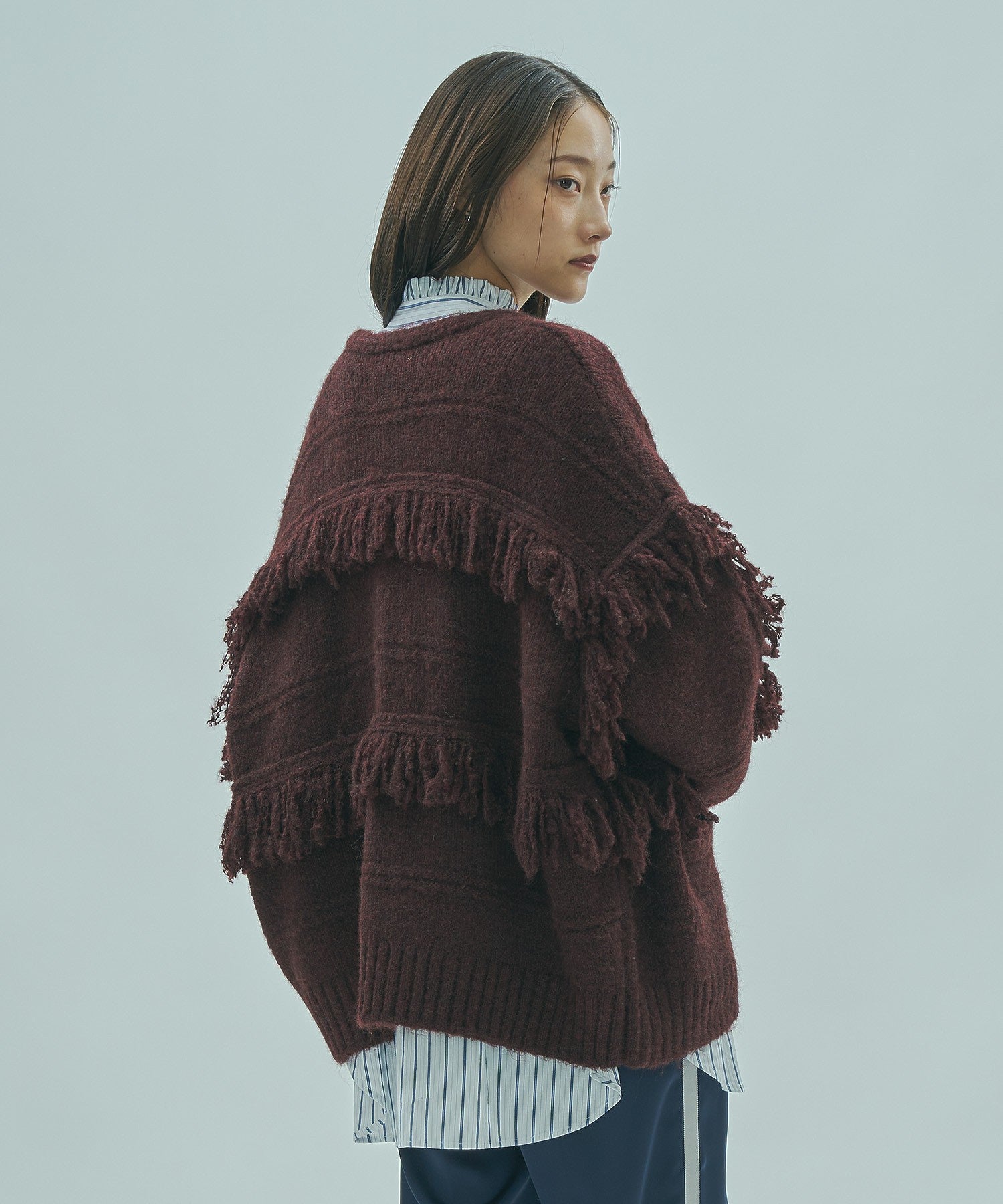 FRINGE KNIT CARDIGAN