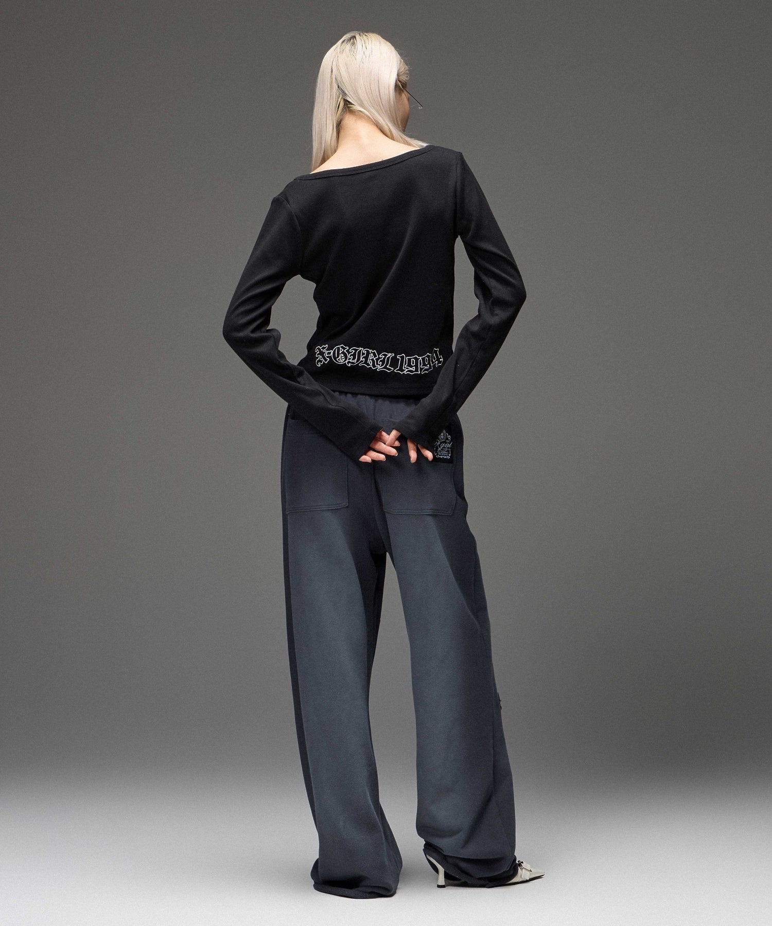 STRING COLLAR L/S COMPACT TOP