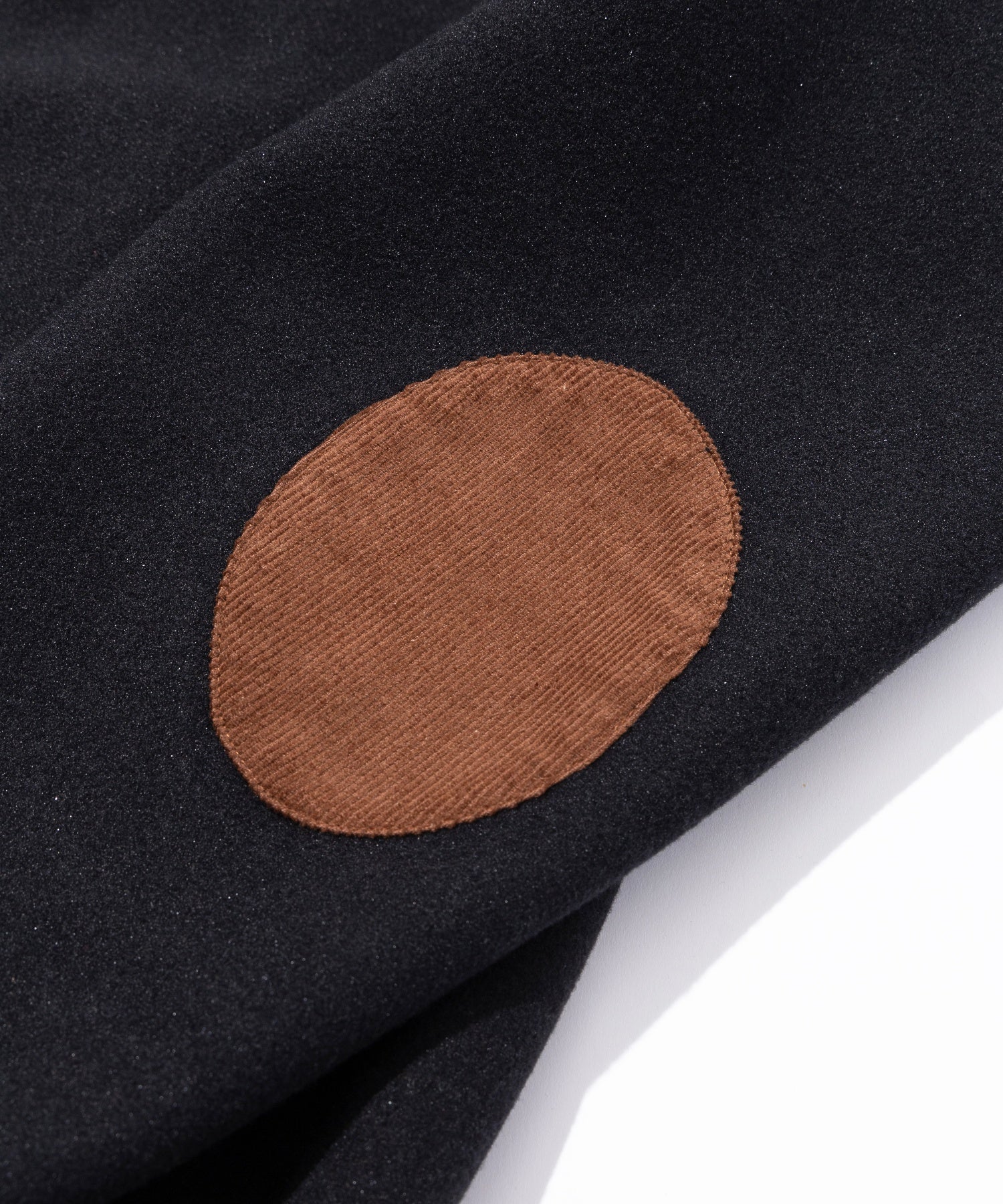 ELBOW PATCH ZIP OPEN SWEATSHIRT