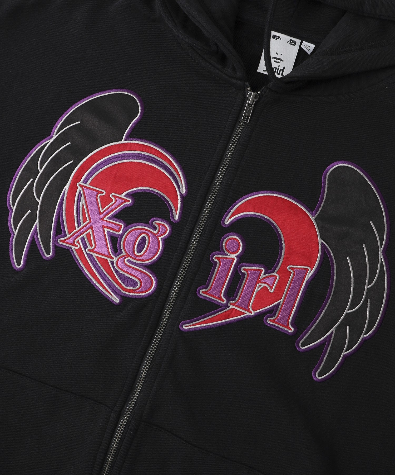 HEART AND WING ZIP UP SWEAT HOODIE