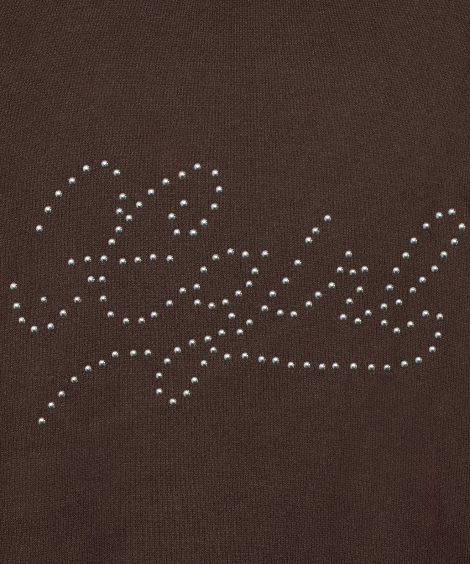 STUDDED LOGO KNIT TOP