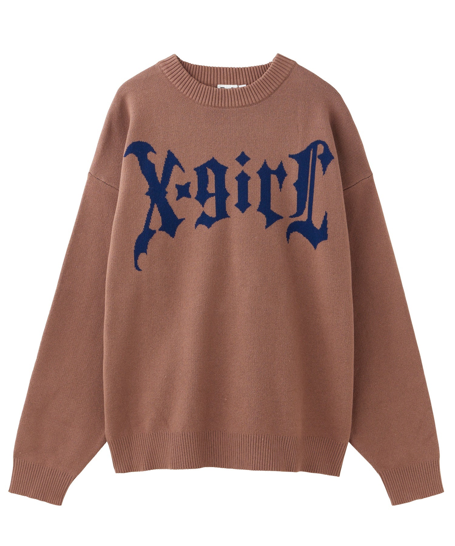 GOTHIC LOGO JACQUARD KNIT TOP