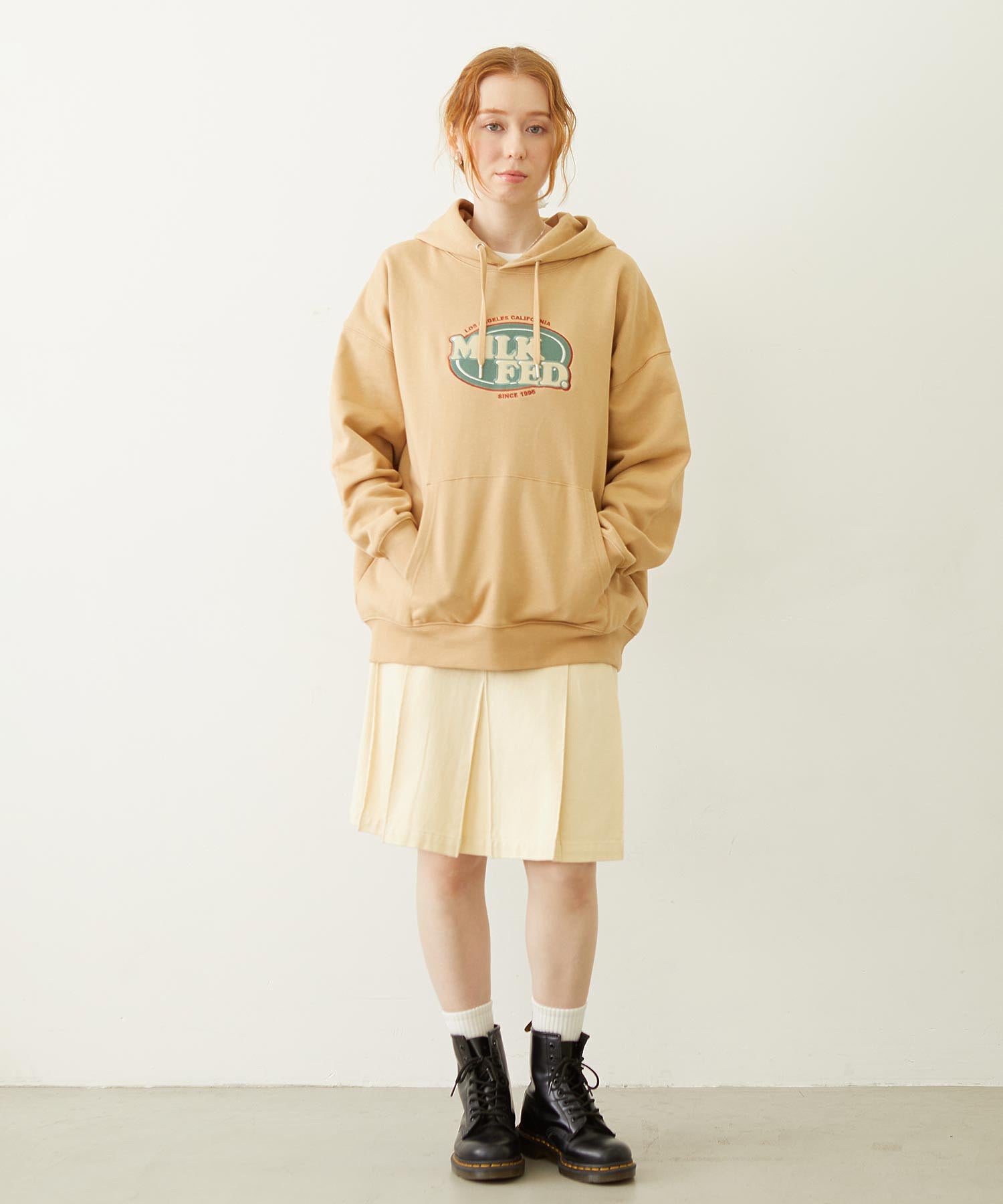 OVAL LOGO WIDE HOODIE SWEAT