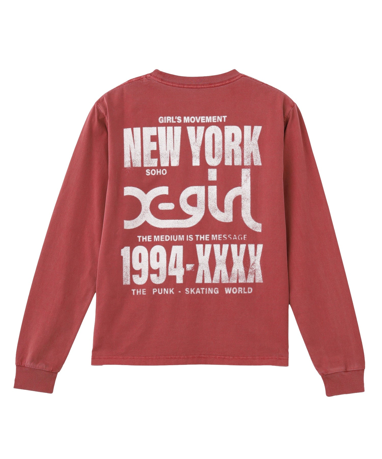 PIGMENT DYED BIG SPRAY LOGO L/S TEE