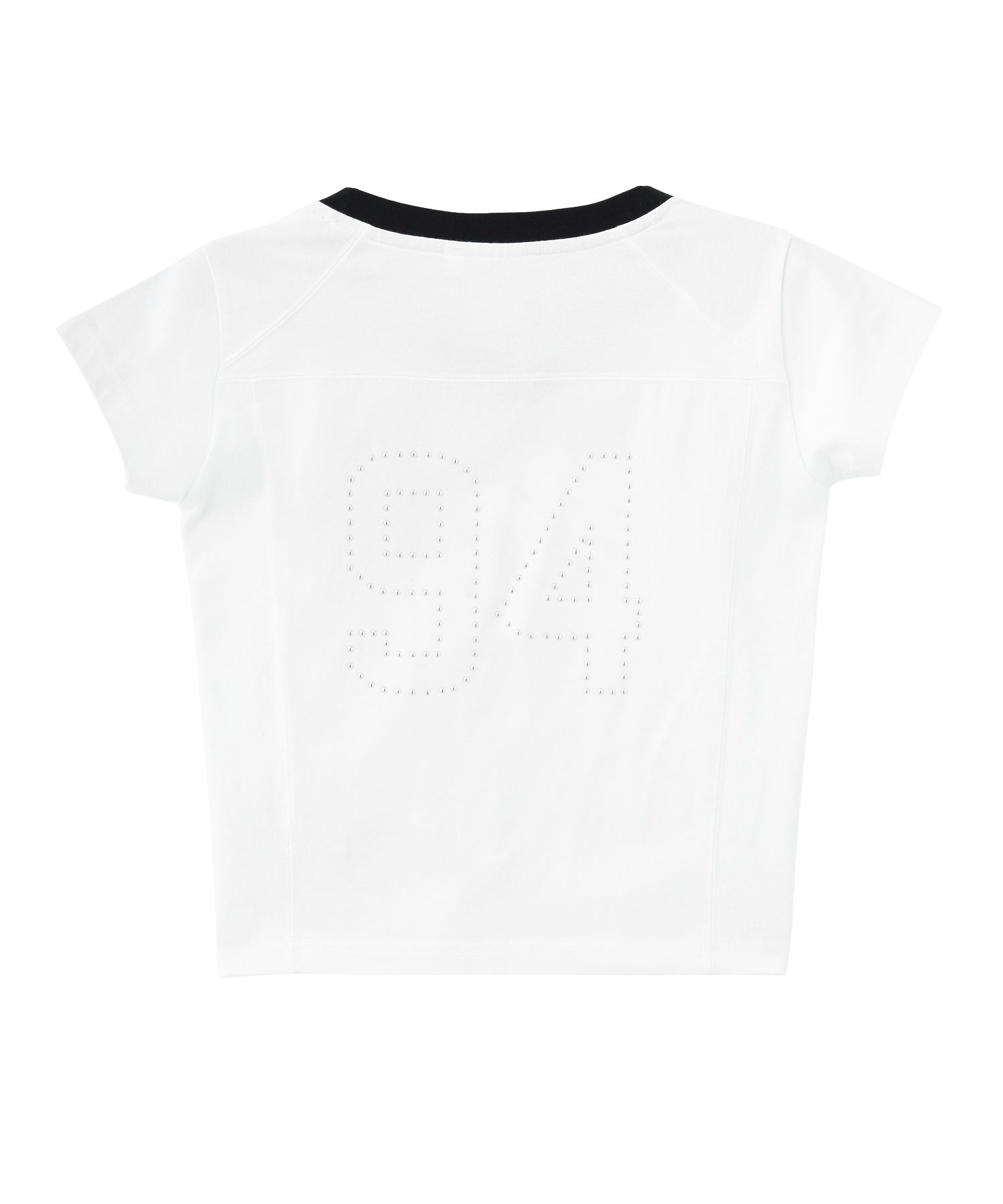 STUDDED NUMBER S/S BABY TEE