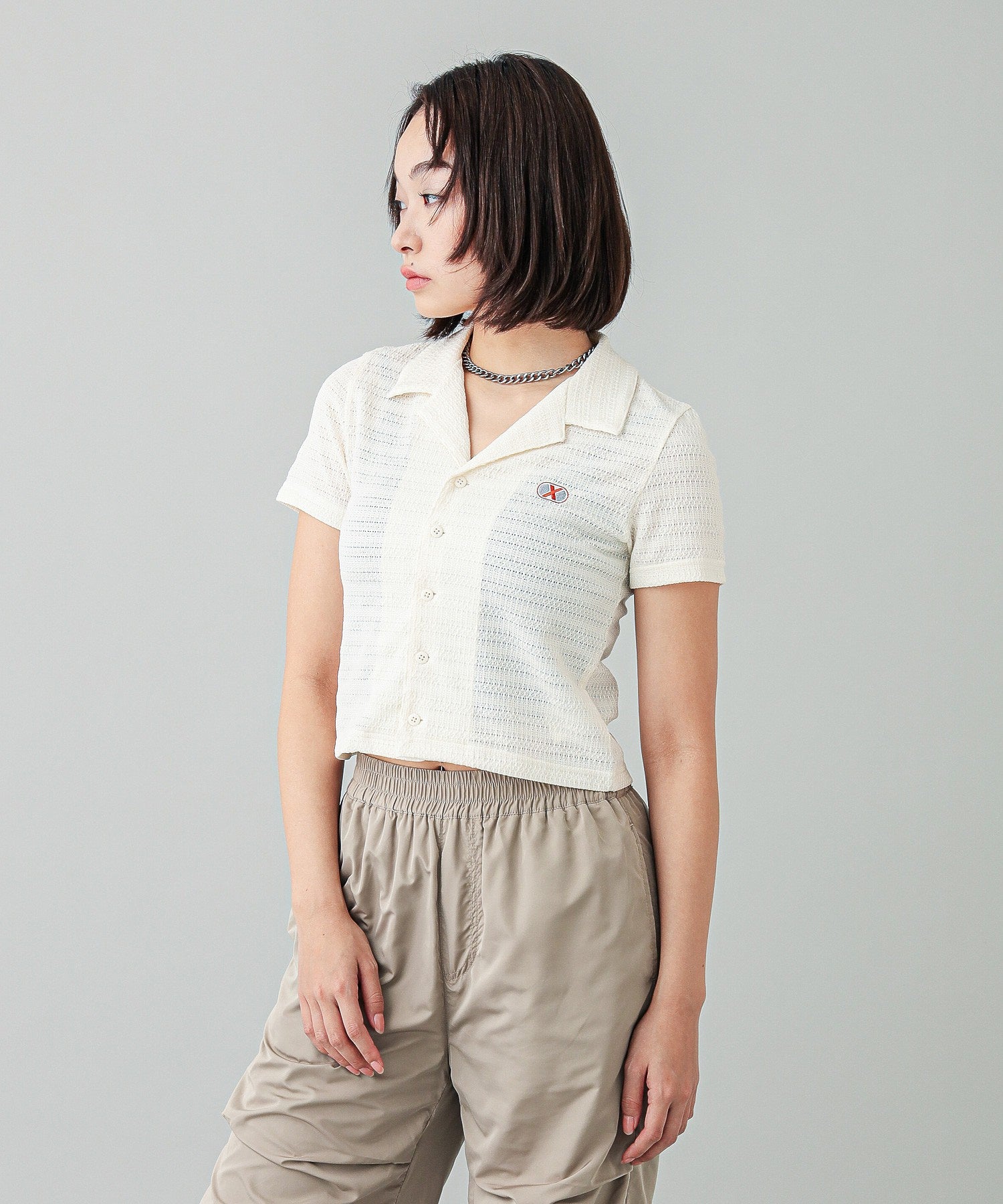 OPEN COLLAR COMPACT SHIRT