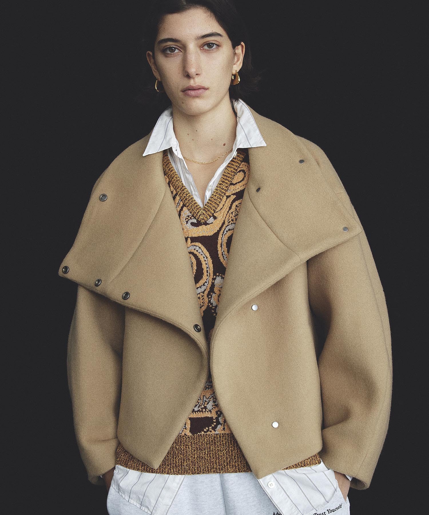 mici/PAISLEY JAQUARD KNIT VEST