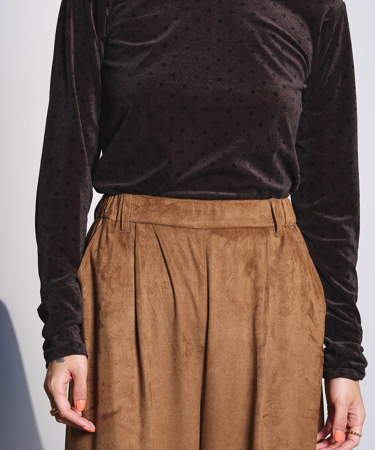FAUX SUEDE PANTS
