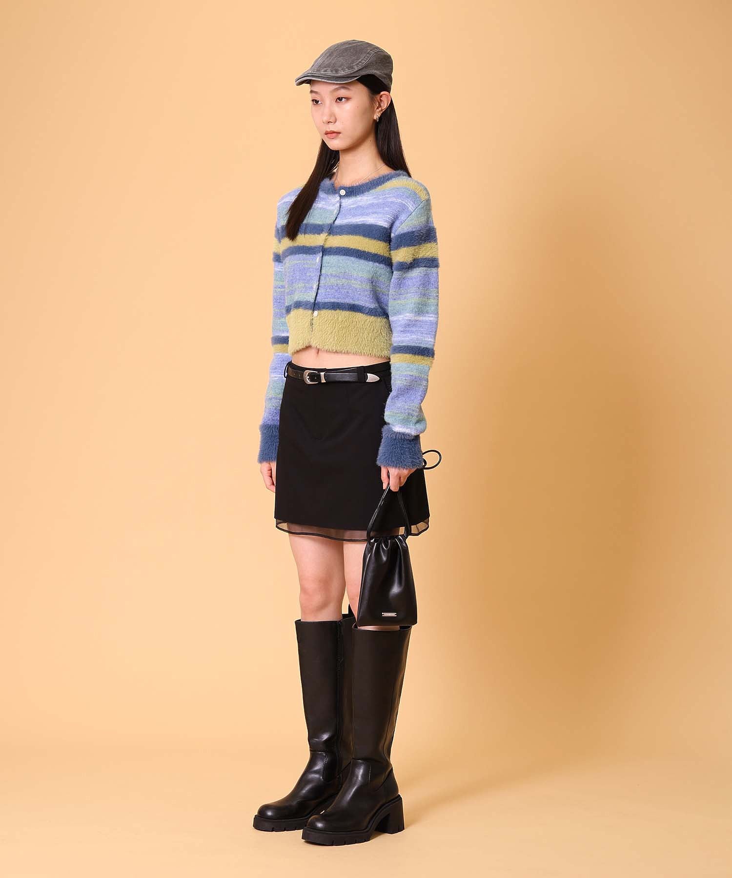 マルチボーダーシャギーカーディガン