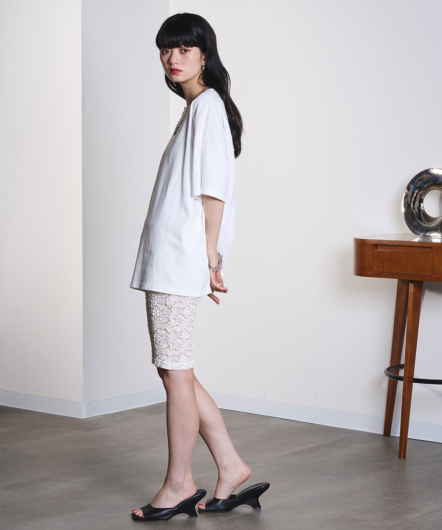 model:163cm 着用サイズ:L