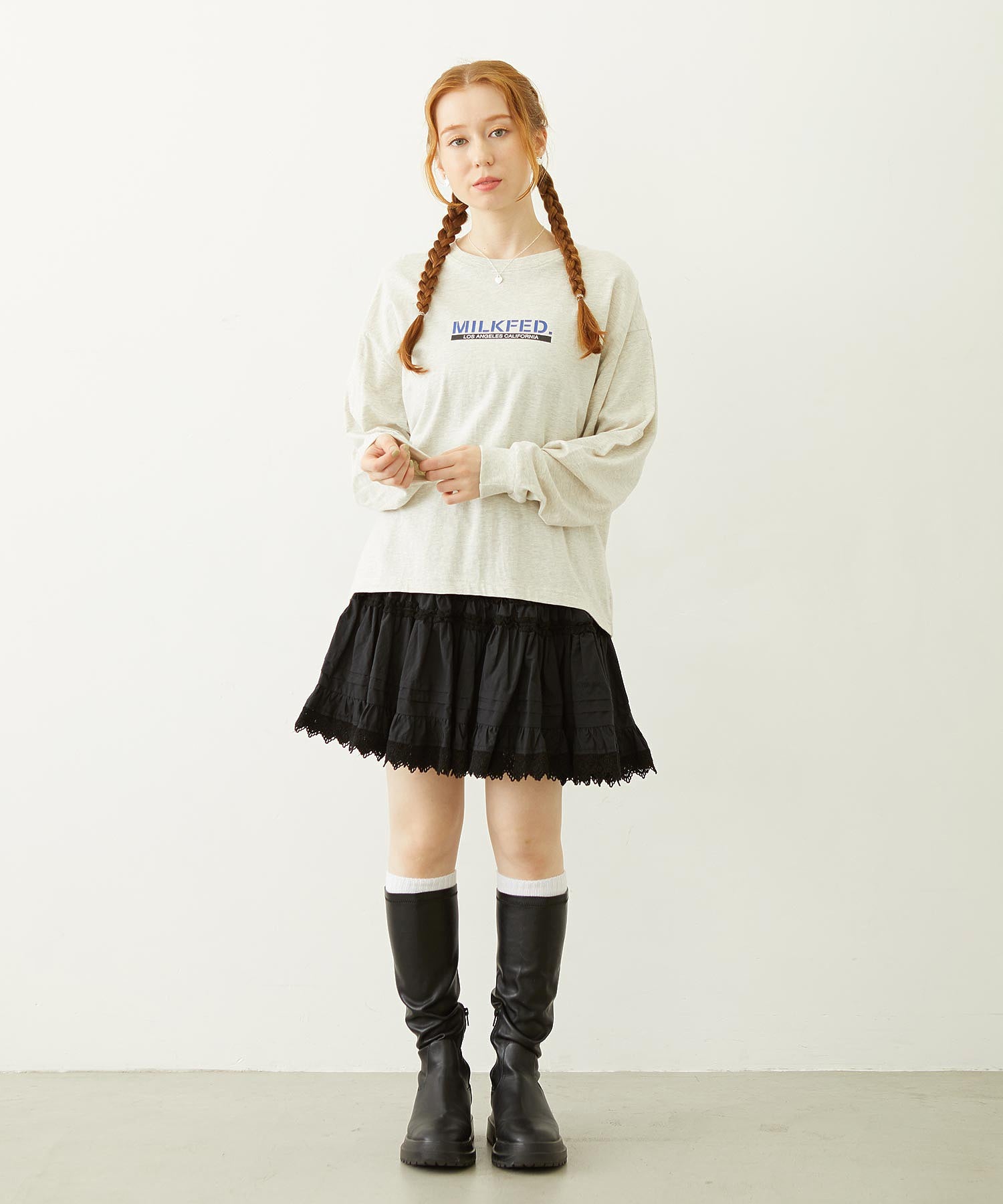 STENCIL CENTER LINE LOGO WIDE L/S TEE