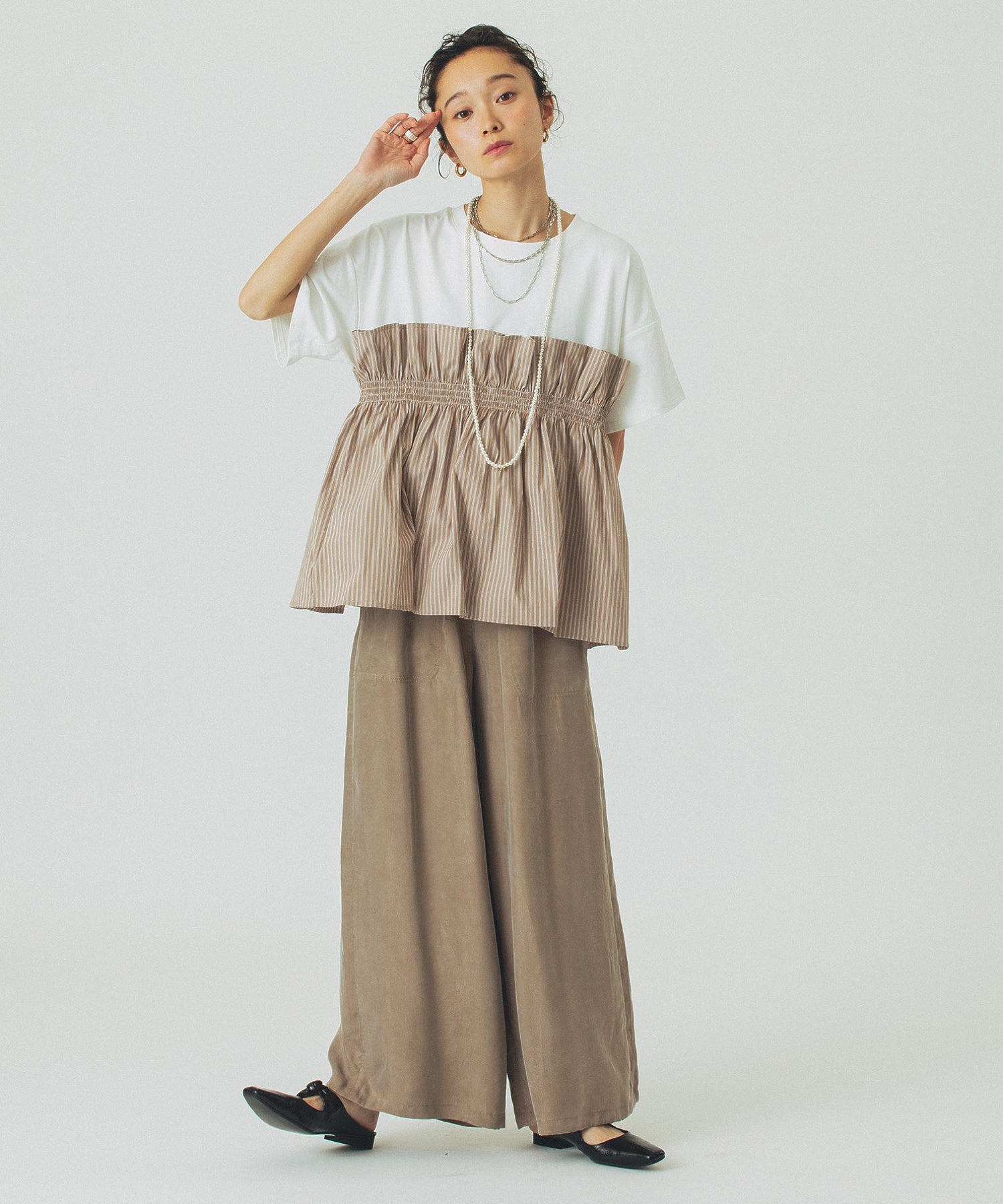 model:161cm 着用サイズ:S