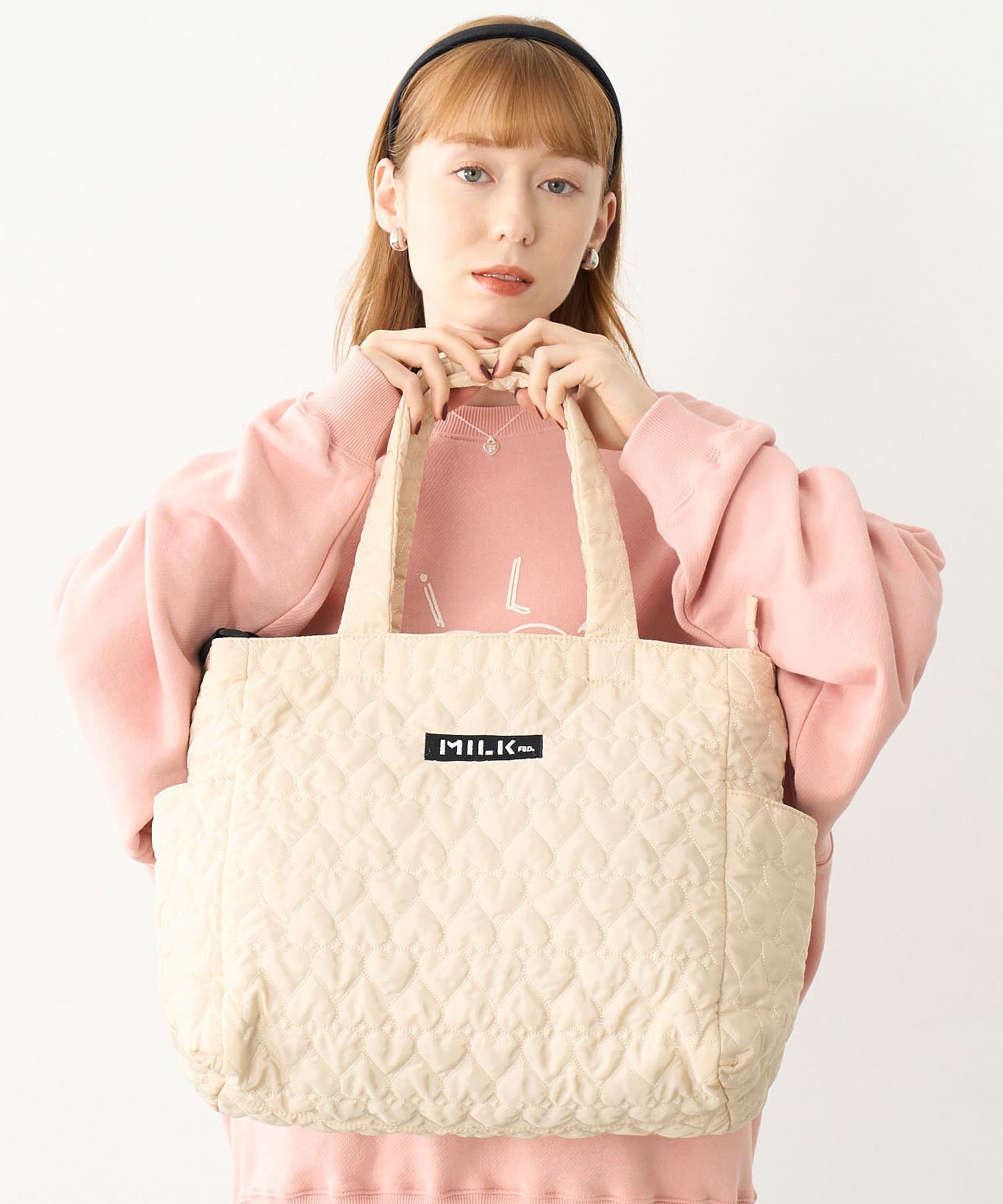 HEART QUILTED ２WAY TOTE