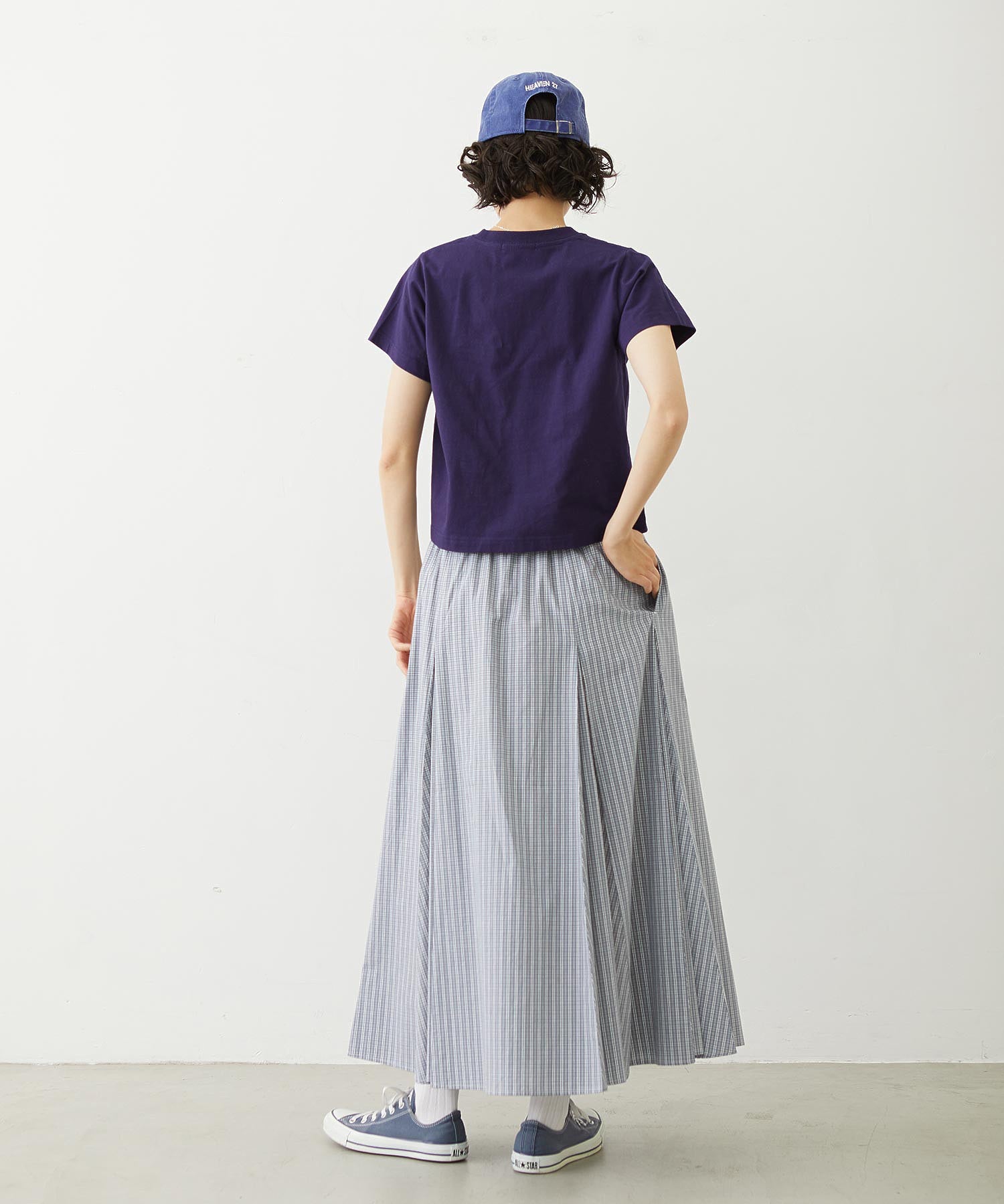 PLAID PATTERN LONG SKIRT