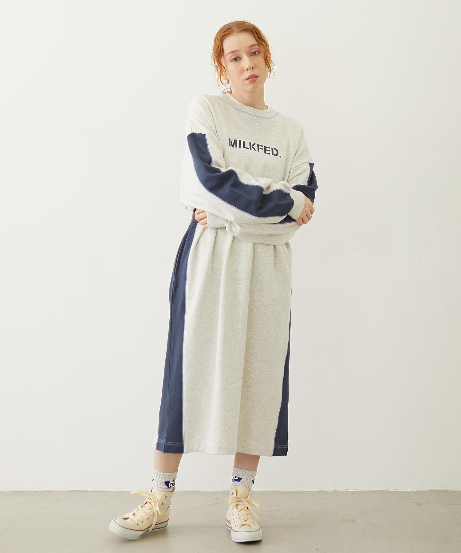 SIDE LINE SWEAT DRESS
