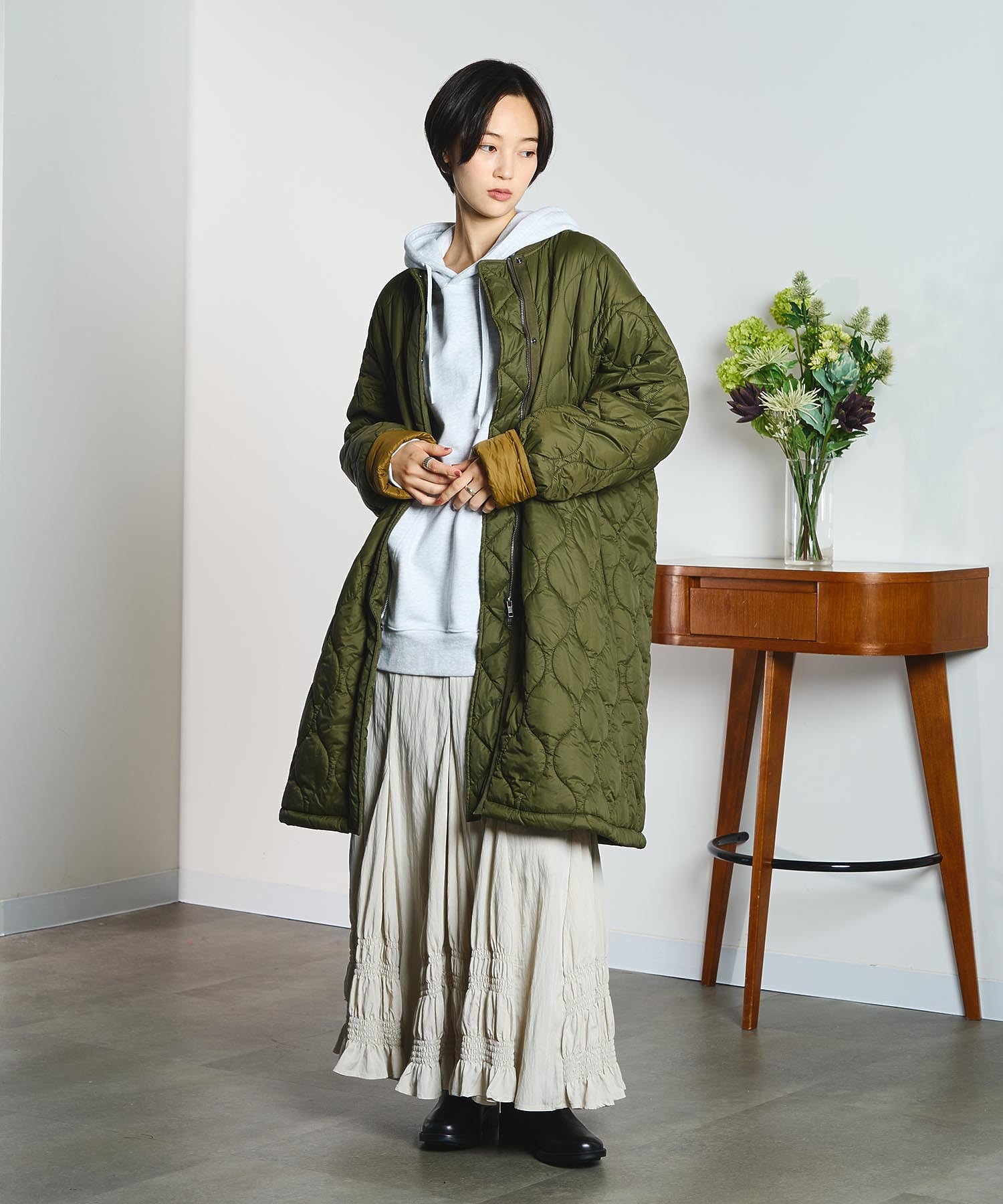 GENE HEAVENS/EMBROIDERY HOODED SWEAT