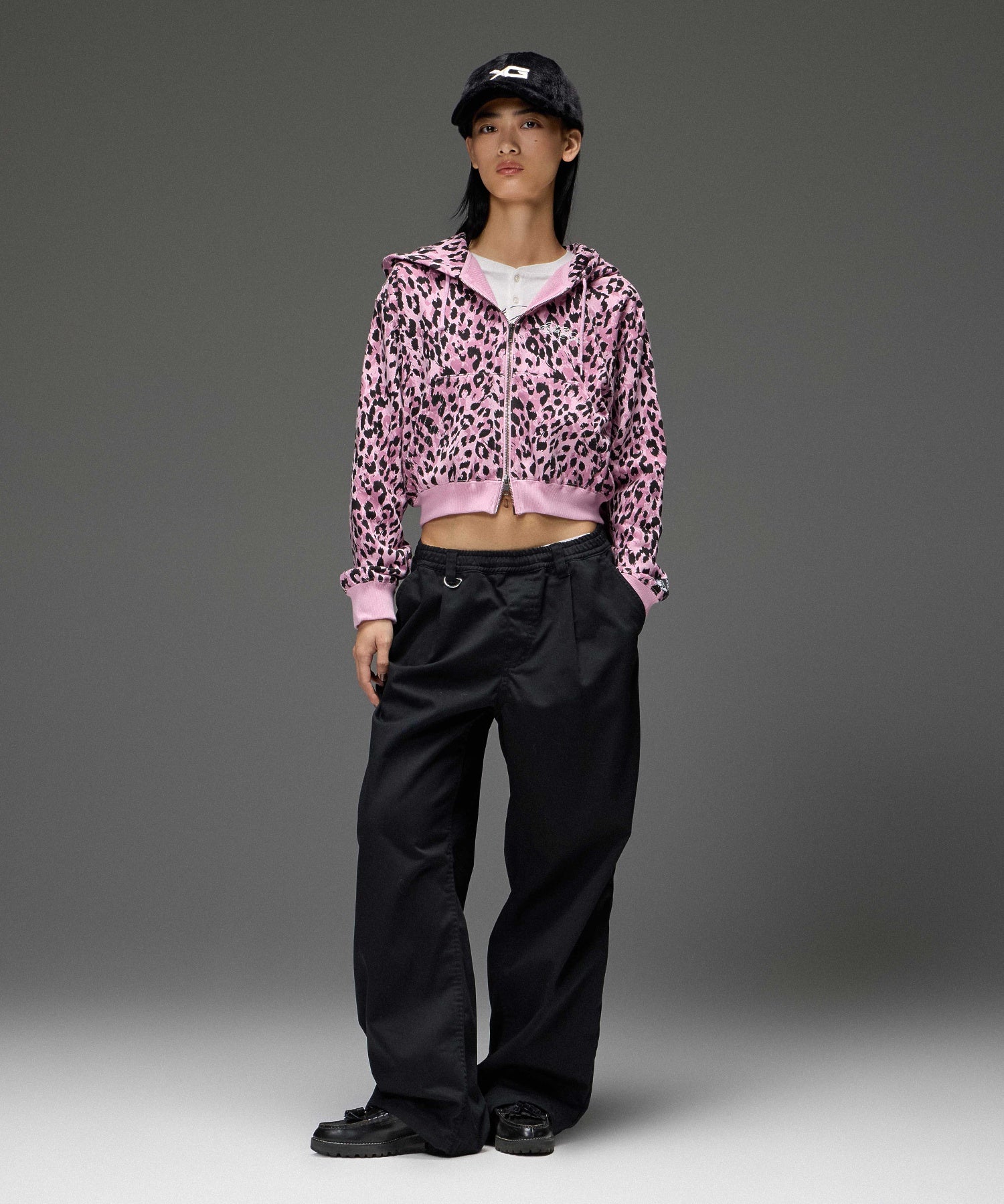 ALL OVER PRINT COMPACT ZIP UP SWEAT HOODIE