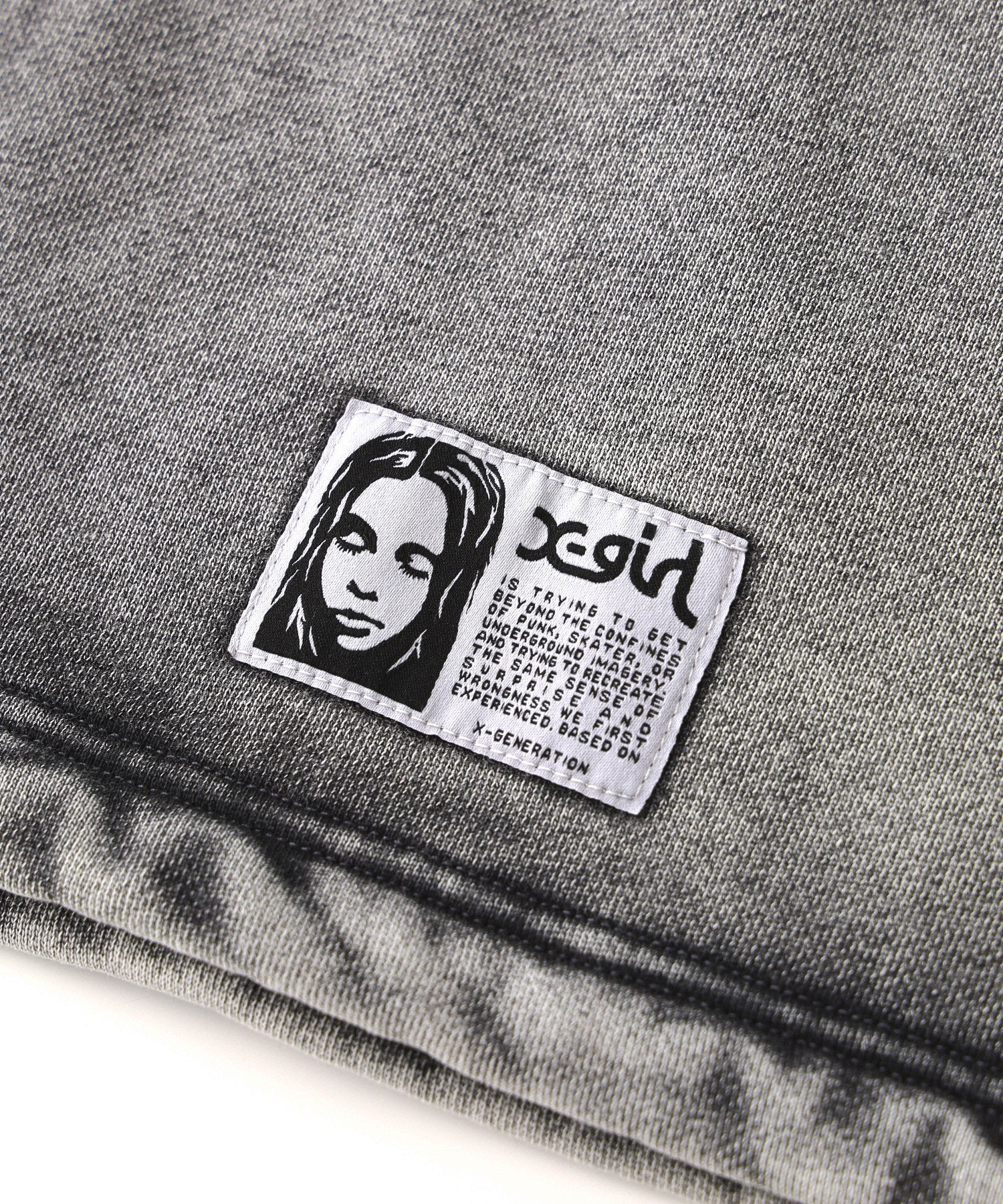 FADED FACE LABEL ANORAK SWEAT HOODIE