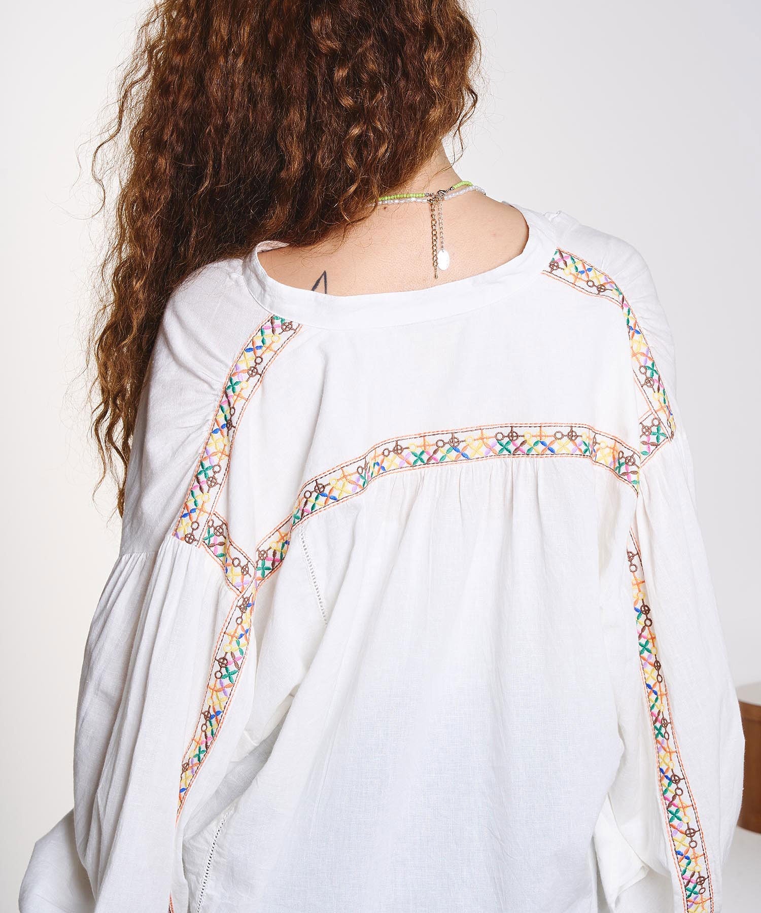 HLAADA for ROSEBUD/EMBROIDERY LONG SLEEVE SHIRT