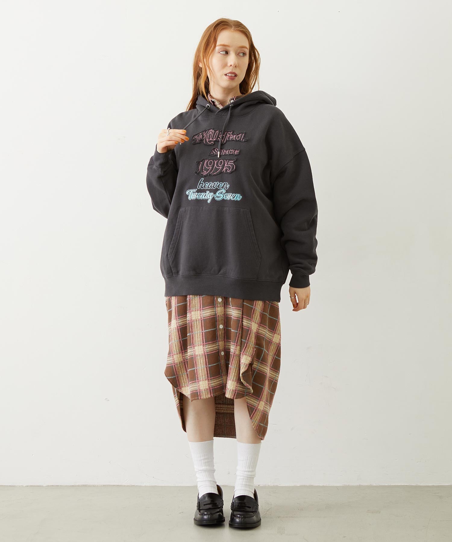 STITCHED LOGO SWEAT HOODIE