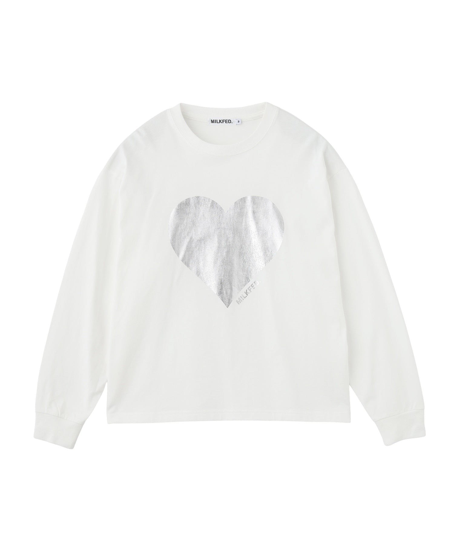 HEART FOIL PRINT L/S TEE