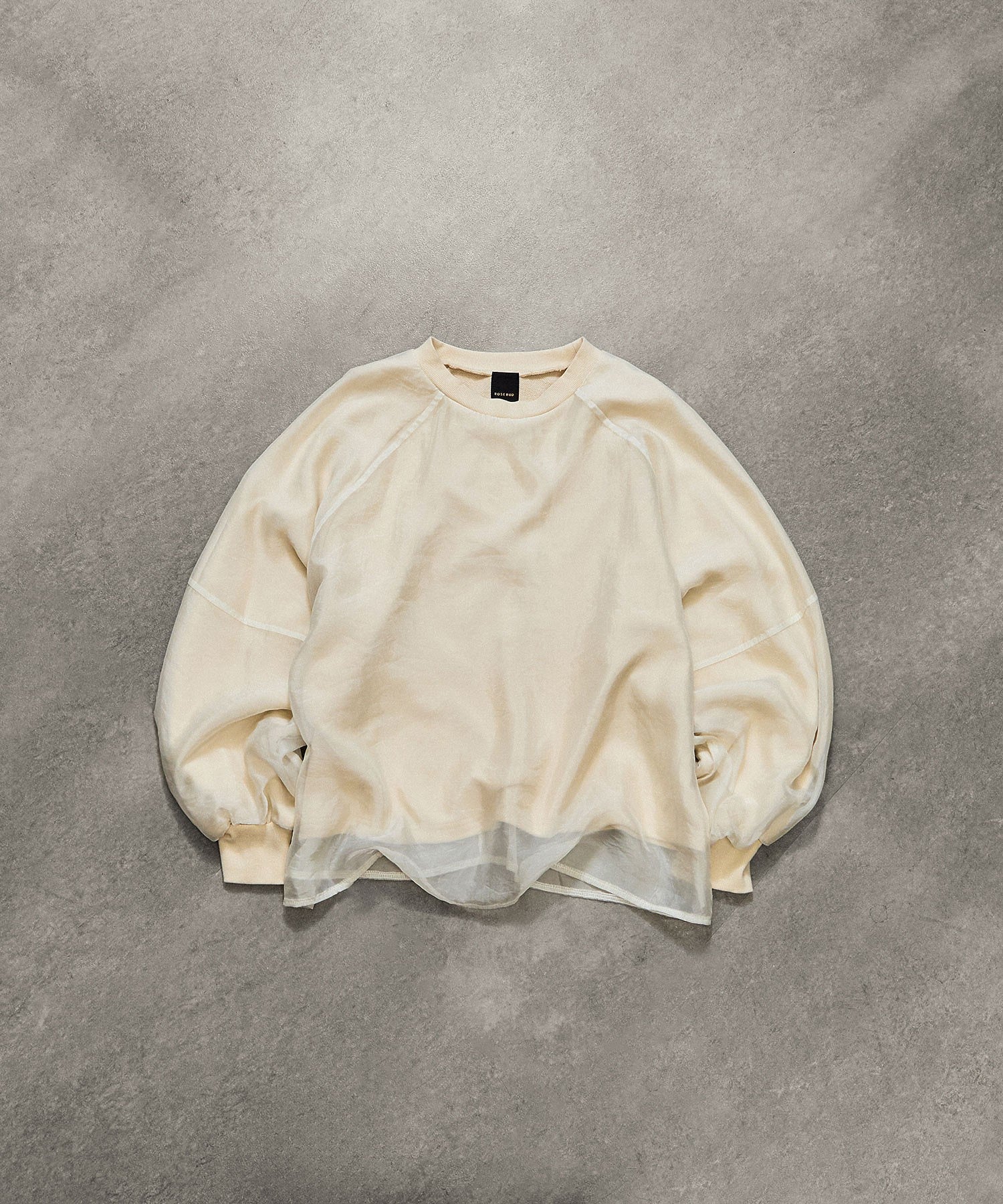 SHEER PANEL SWEAT SHIRT