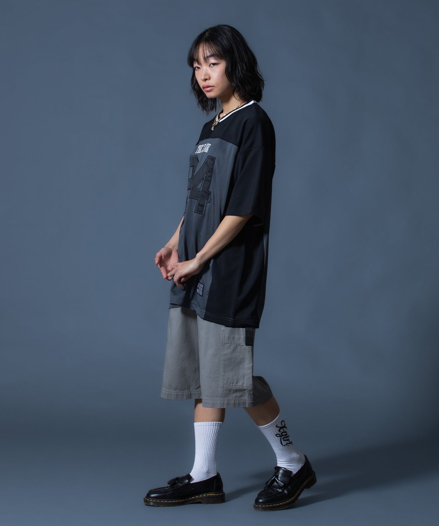 FACE LABEL FOOTBALL TEE DRESS