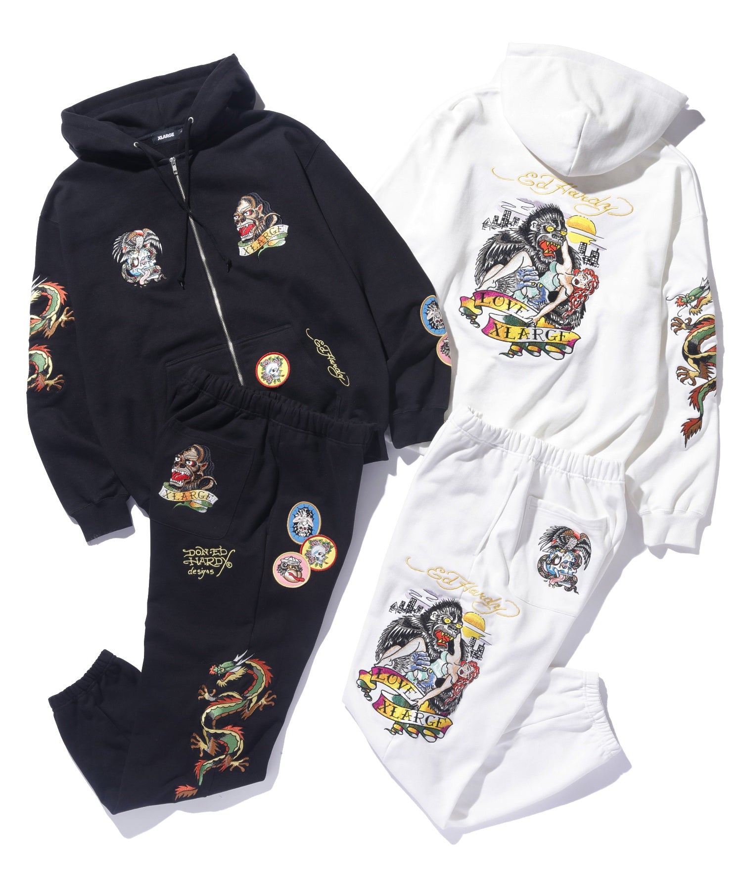 XLARGE×ED HARDY SWEAT PANTS