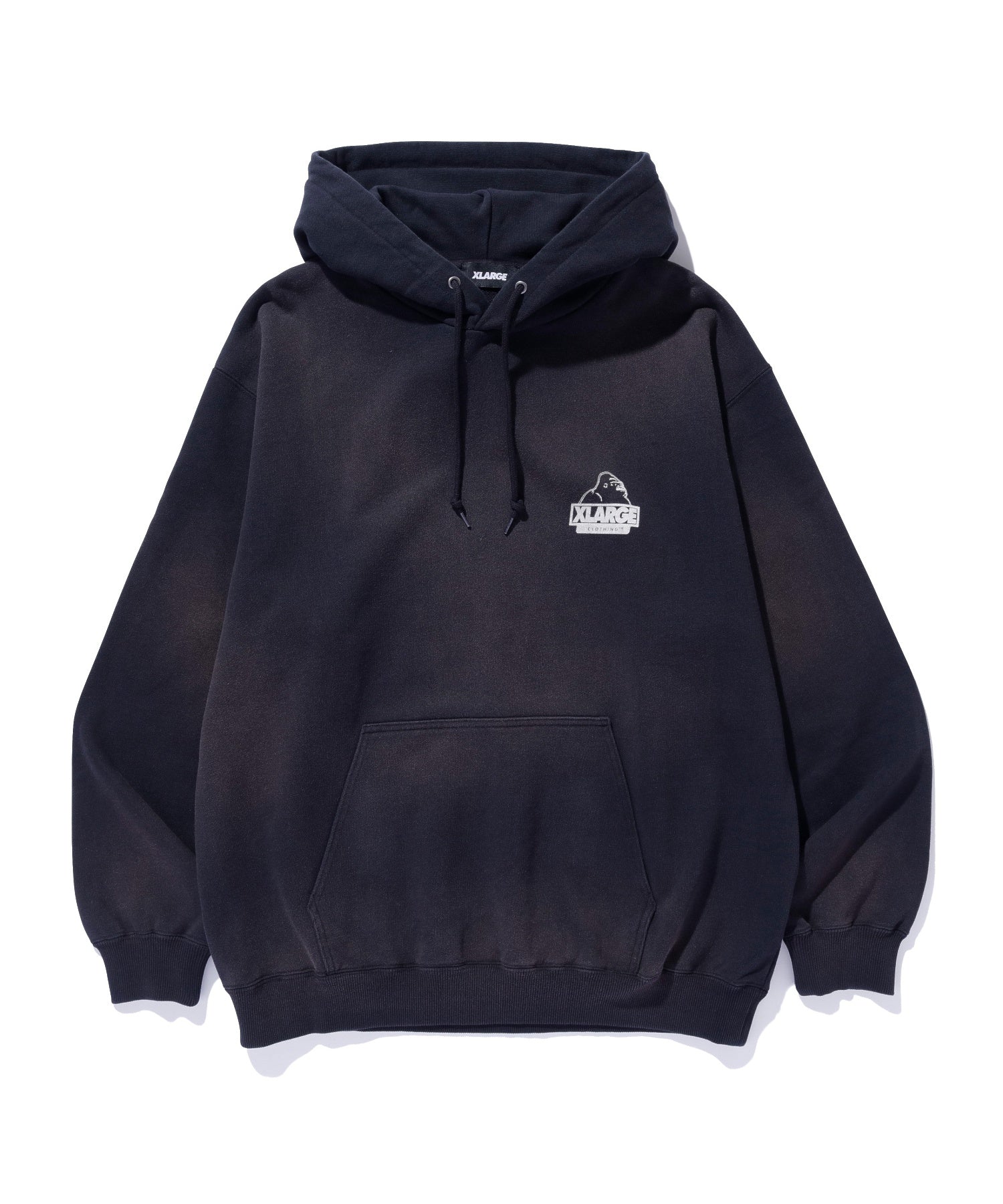DISCHARGE PRINTED SLANTED OG HOODED SWEATSHIRT