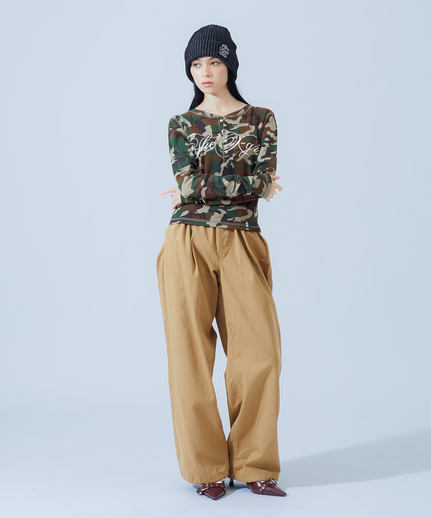 BICOLOR RIB CUFF BEANIE