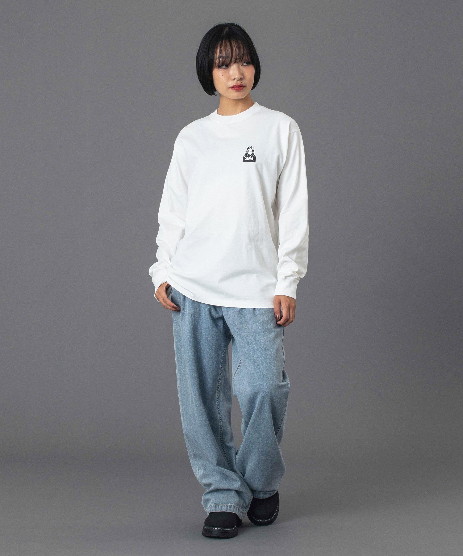 FACE LABEL EASY PANTS