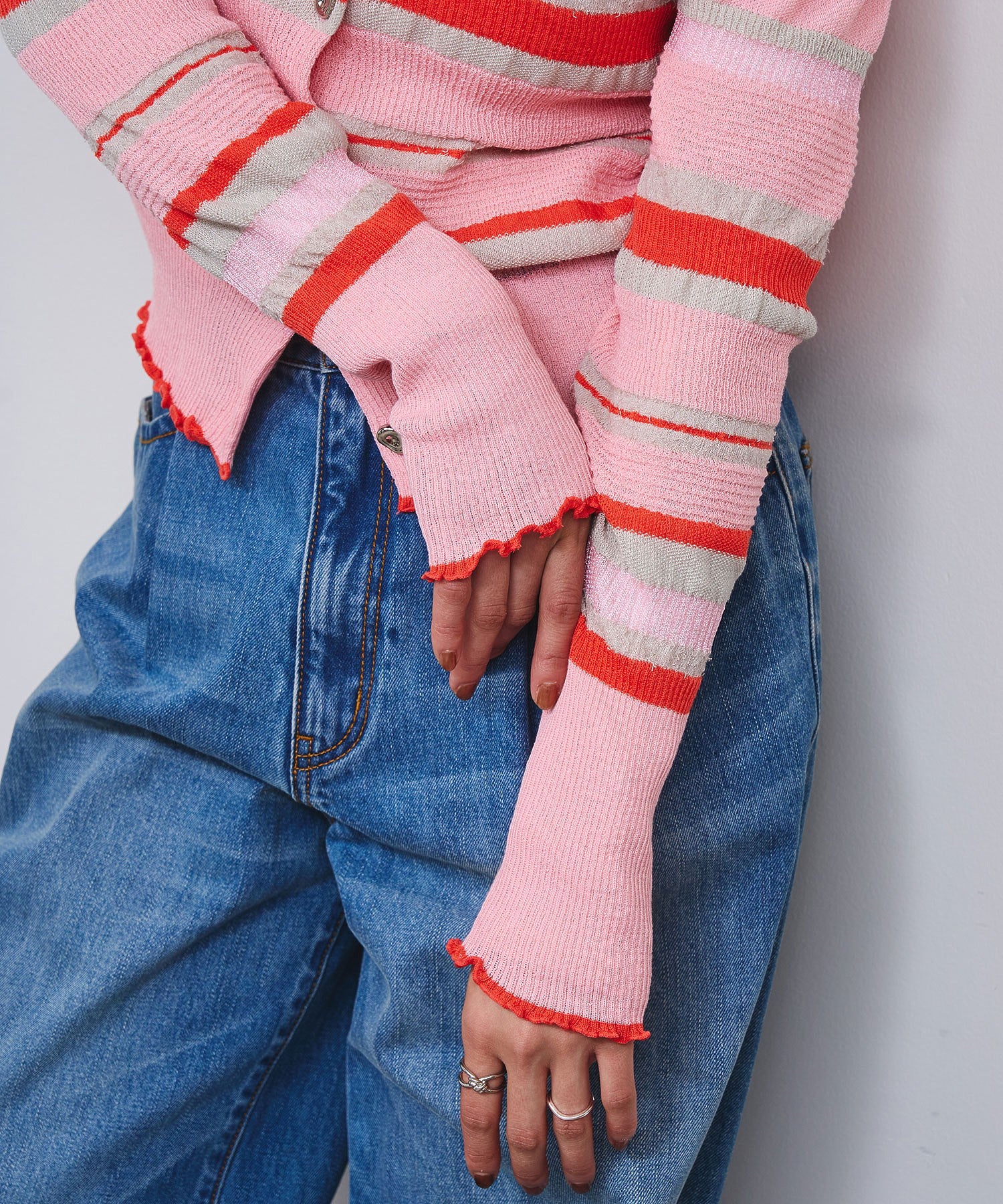 BORDER KNIT CARDIGAN