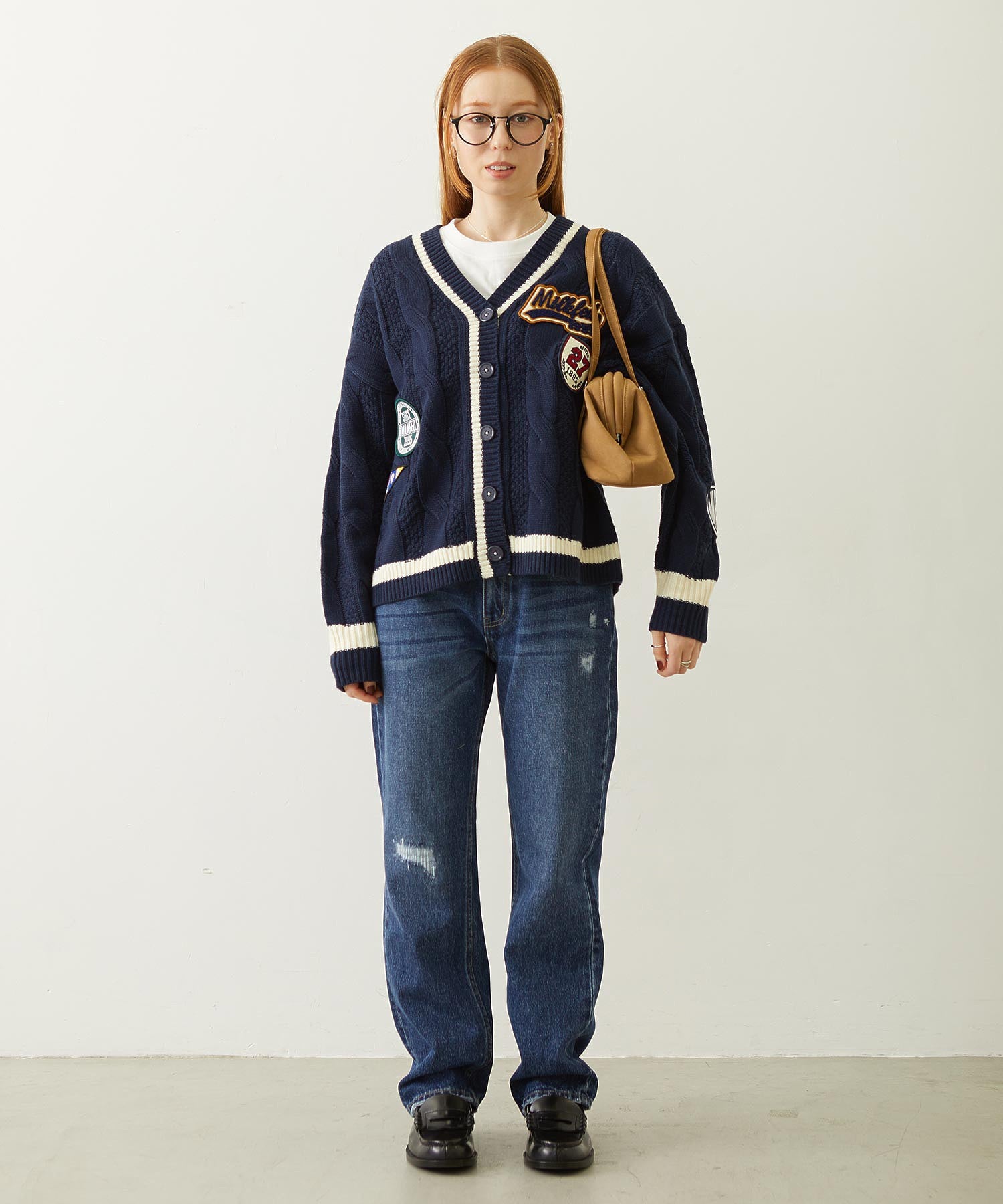 CRICKET KNIT PATCH CARDIGAN