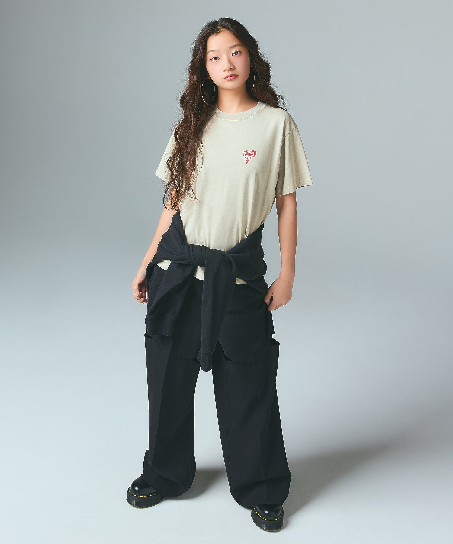 CURVED CUT PANELED PANTS