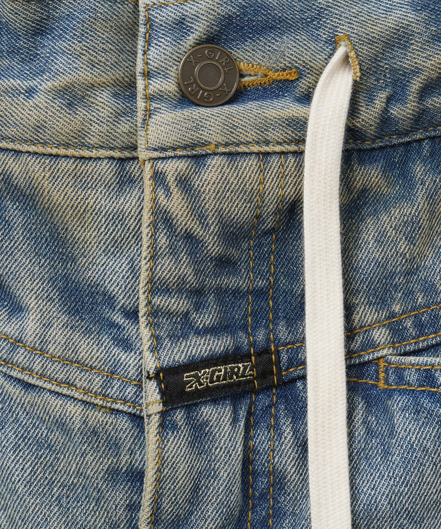 DRAWSTRING DENIM PANTS