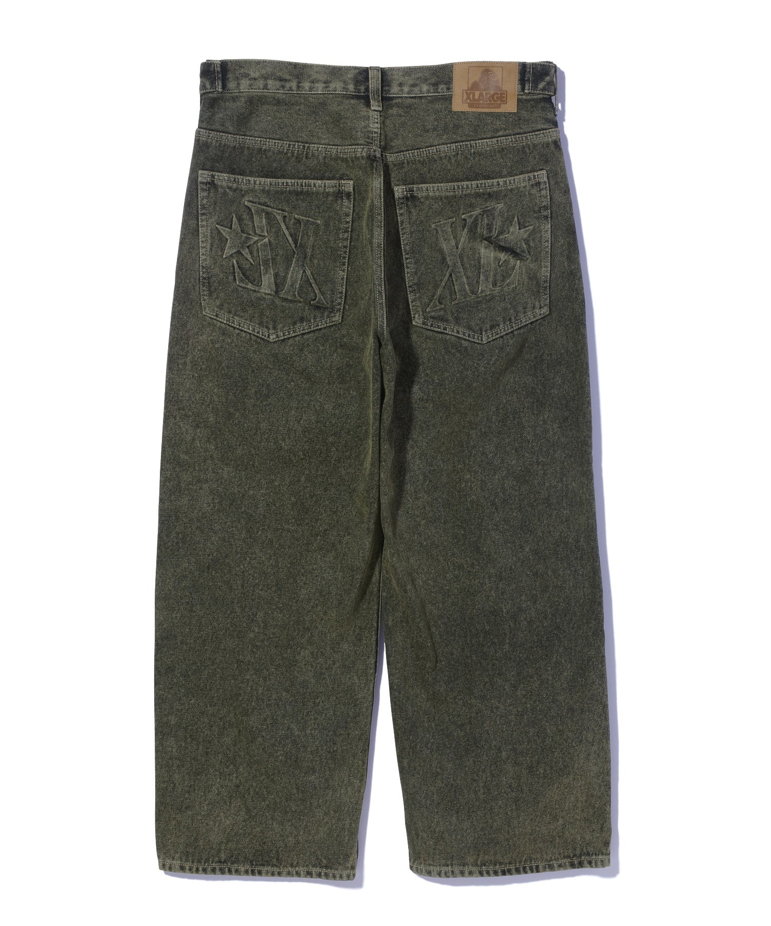 EMBOSSED DENIM PANTS