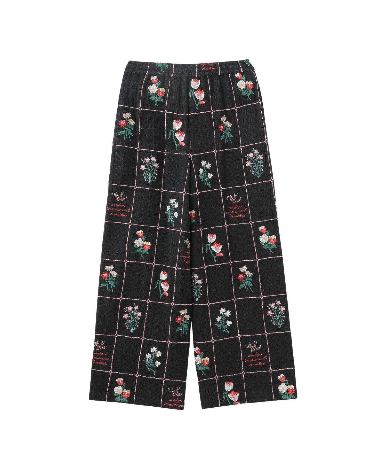 mag.by c/FLOWER EMBROIDERY PANTS