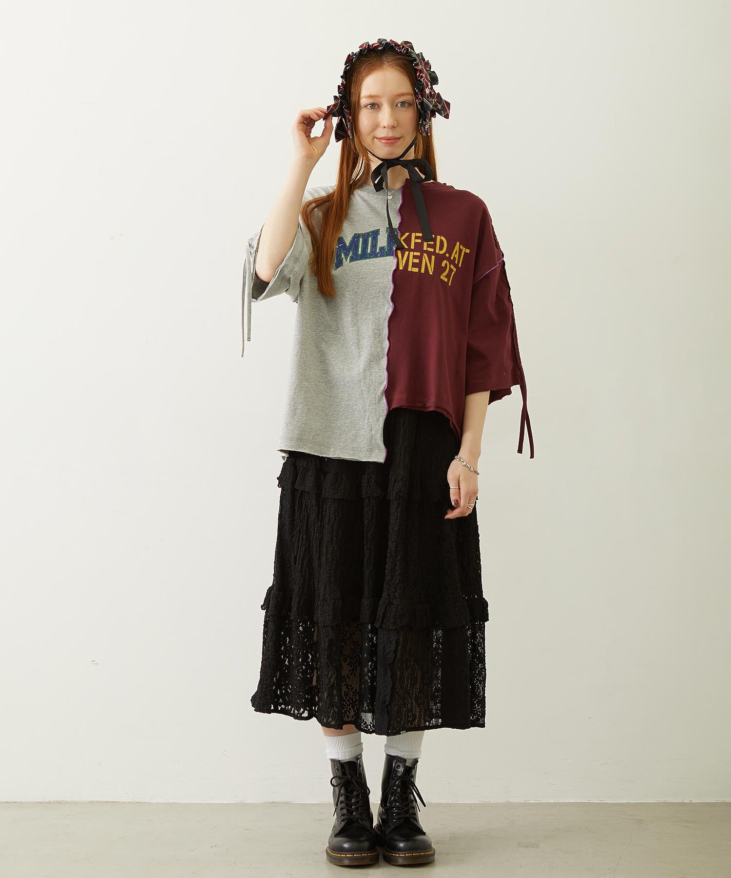 FRILLED TARTAN EARMUFFS