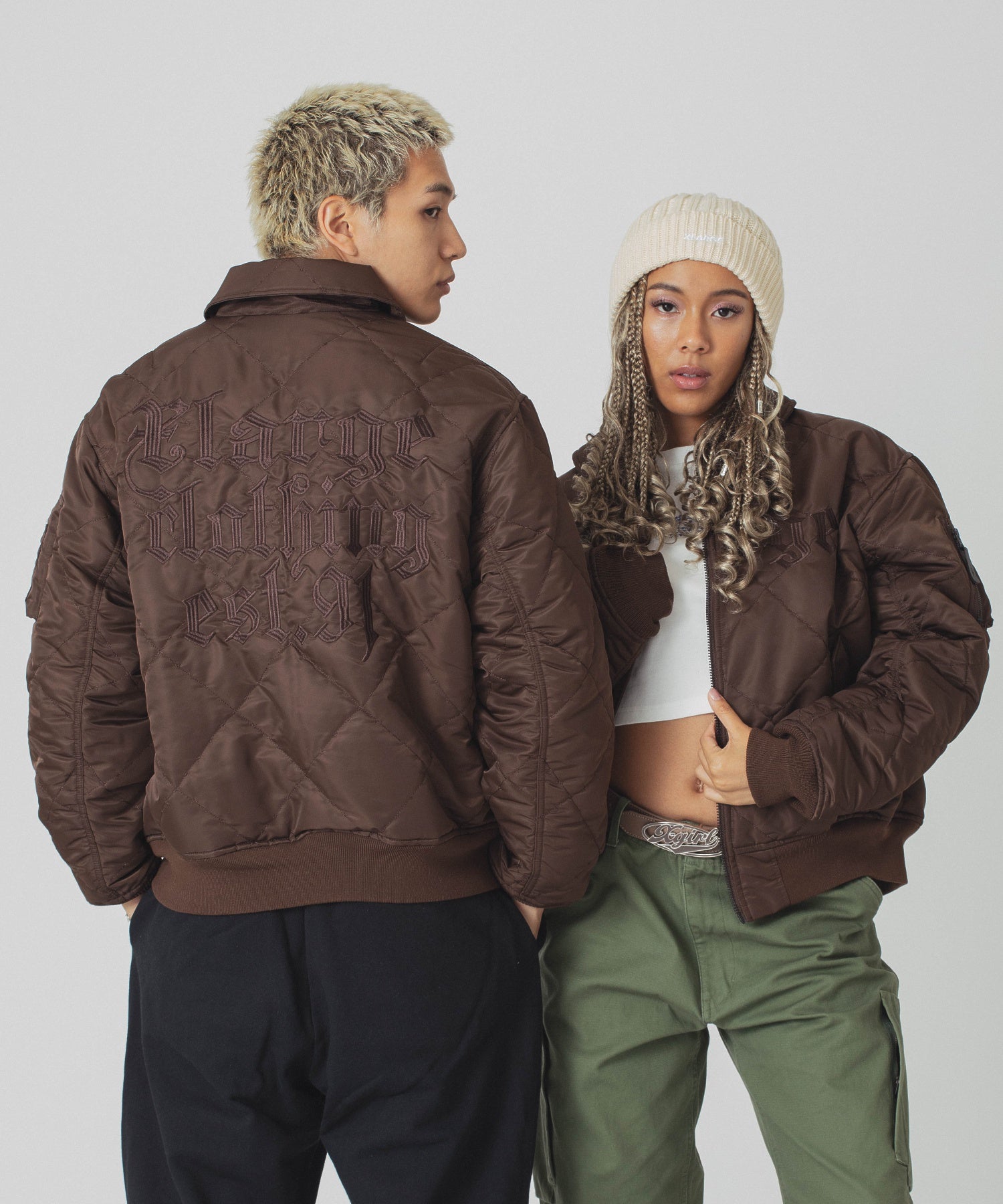 WOMENS 身長170cm / 着用サイズ：Mサイズ MENS 身長180cm / 着用サイズ：Lサイズ