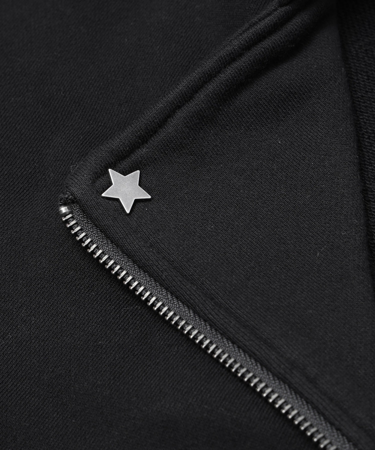 DOUBLE COLLAR ZIP UP SWEAT HOODIE