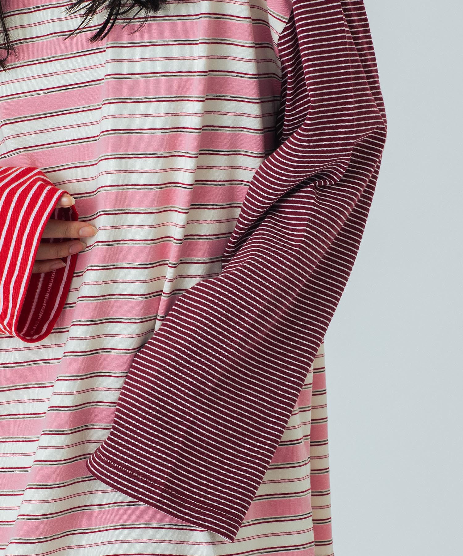 CREOLME/MULTI STRIPE L/S TEE